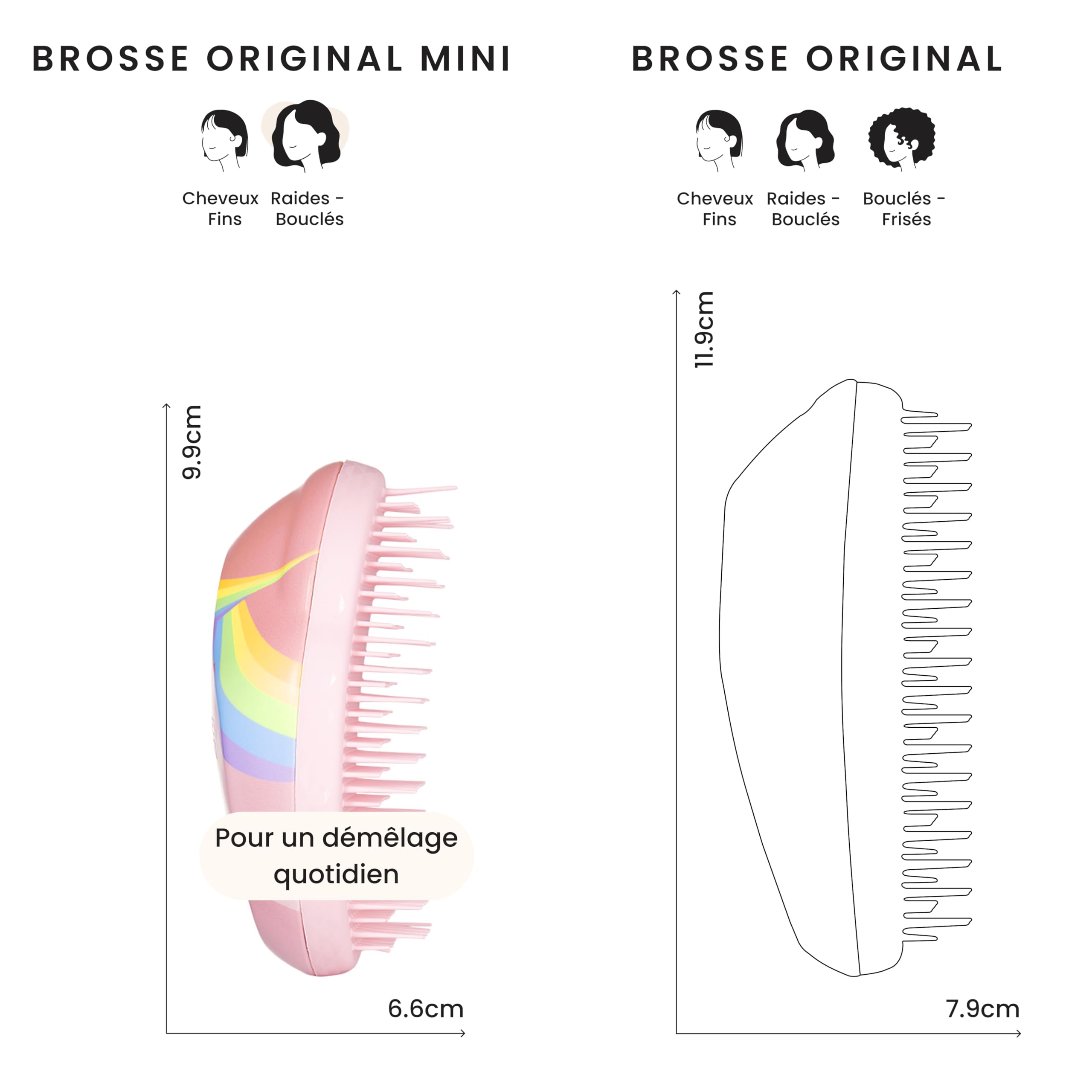 tangle-teezer-mini-original-brosse-d-m-lante-licorne-arc-en-ciel image 3