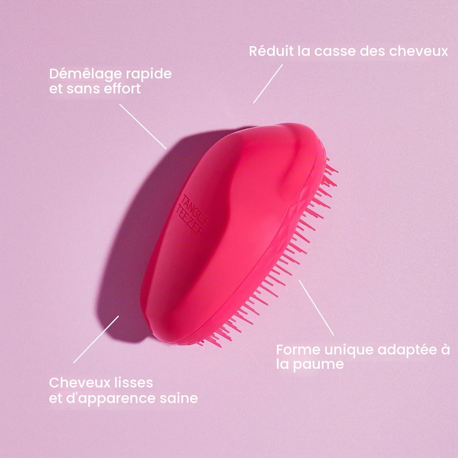 tangle-teezer-original-brosse-d-m-lante-compacte-salmon-pink-hyper-yellow image 4