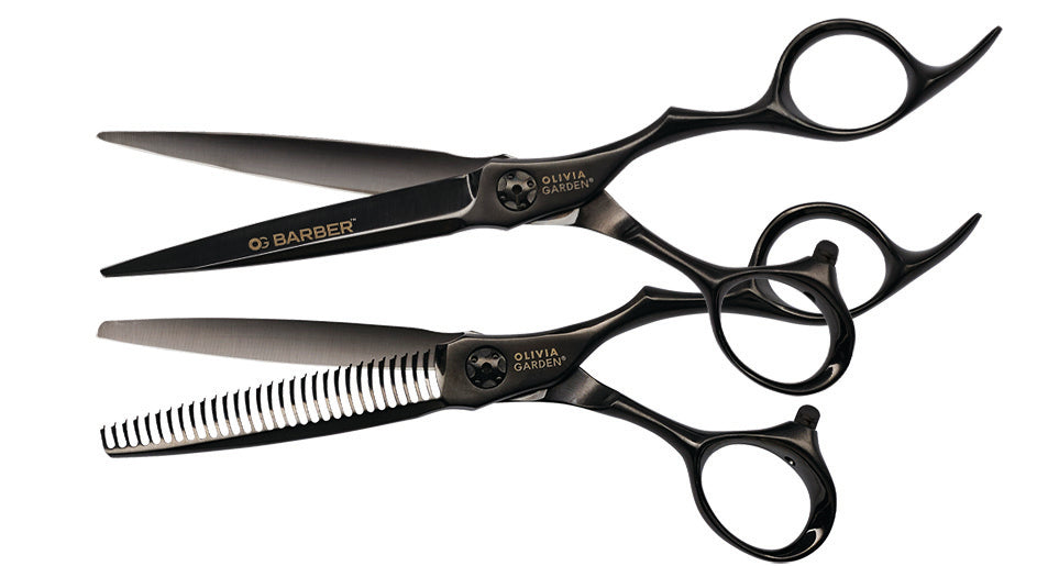 olivia-garden-og-barber-shears-ciseaux-de-barbier-titane-noir-mat image 2