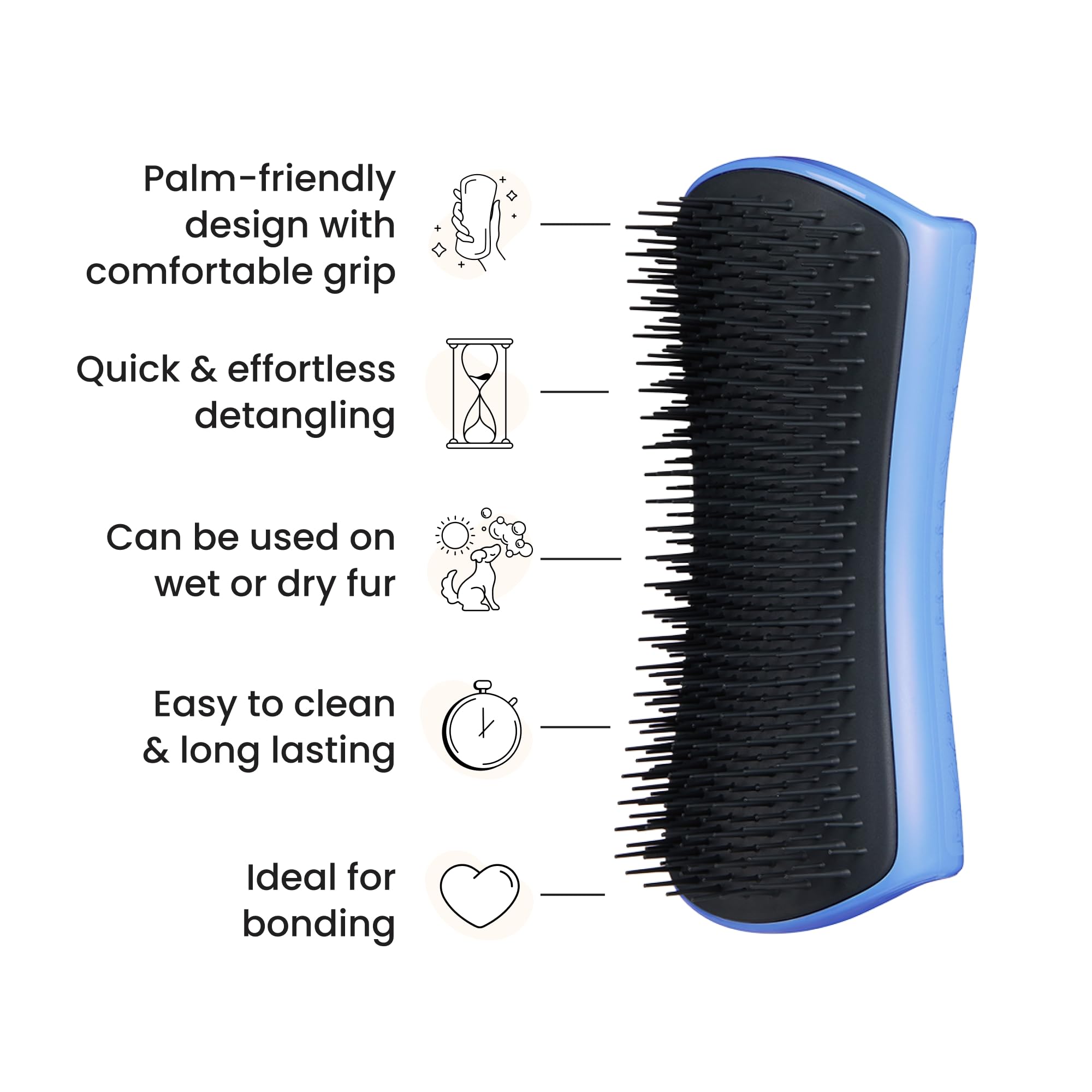 tangle-teezer-pet-teezer-brosse-d-m-lante-chien-bleu-bleuet-sec-et-bain image 4