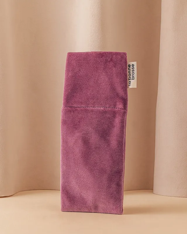 la-bonne-brosse-pochette-petite-brosse-aubergine-satin image 1