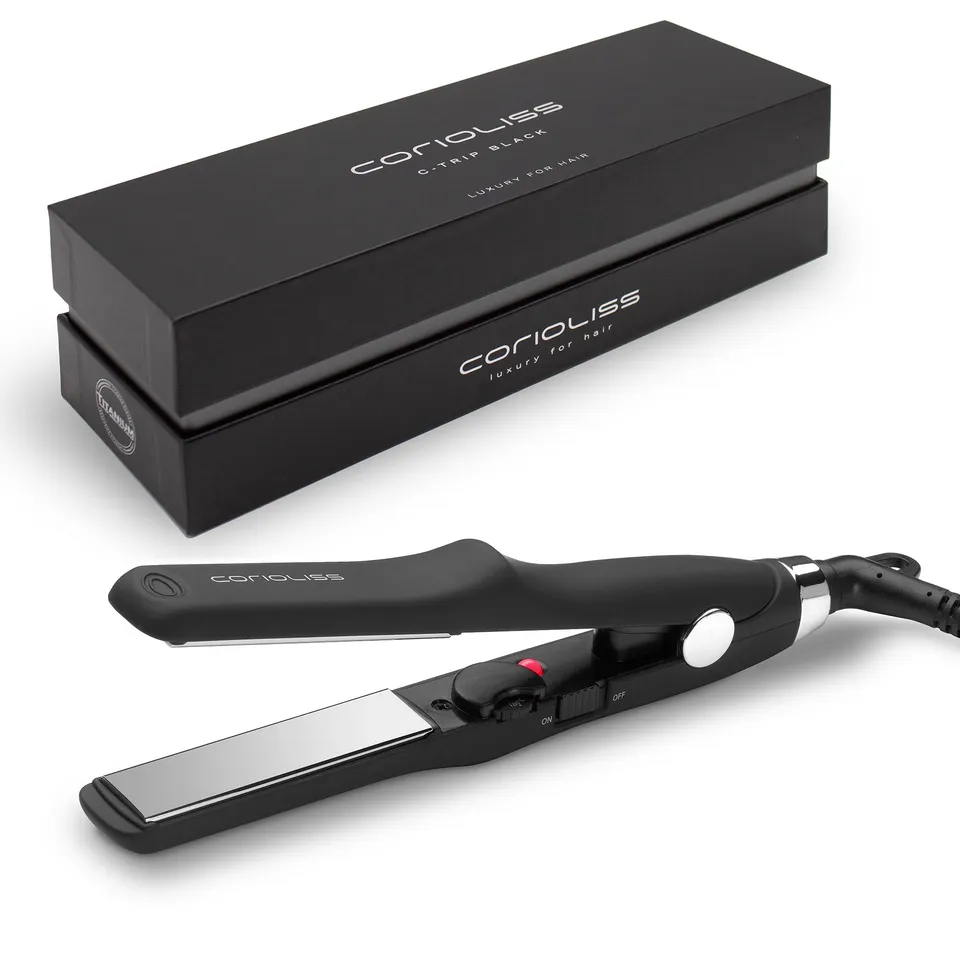 corioliss-c-trip-mini-lisseur-boucleur-titane-black-soft-touch image 1