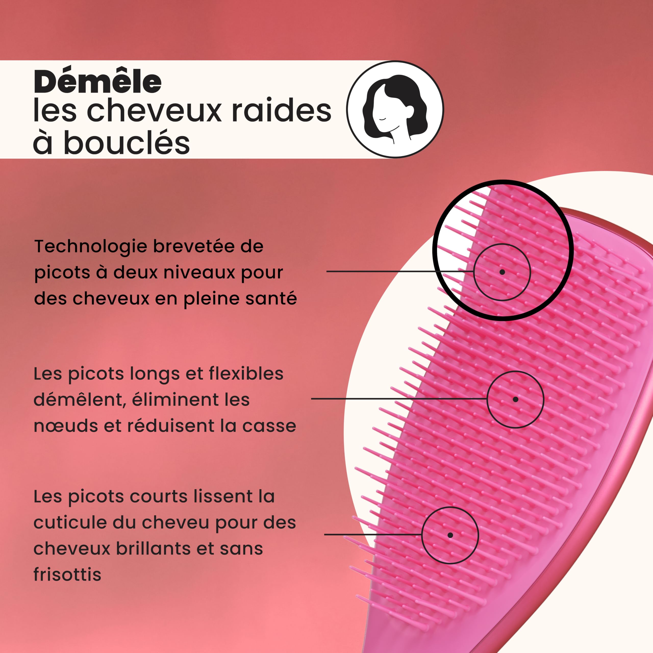 tangle-teezer-ultimate-detangler-afterparty-rose-chrome-brosse-d-m-lante-tous-ty image 2