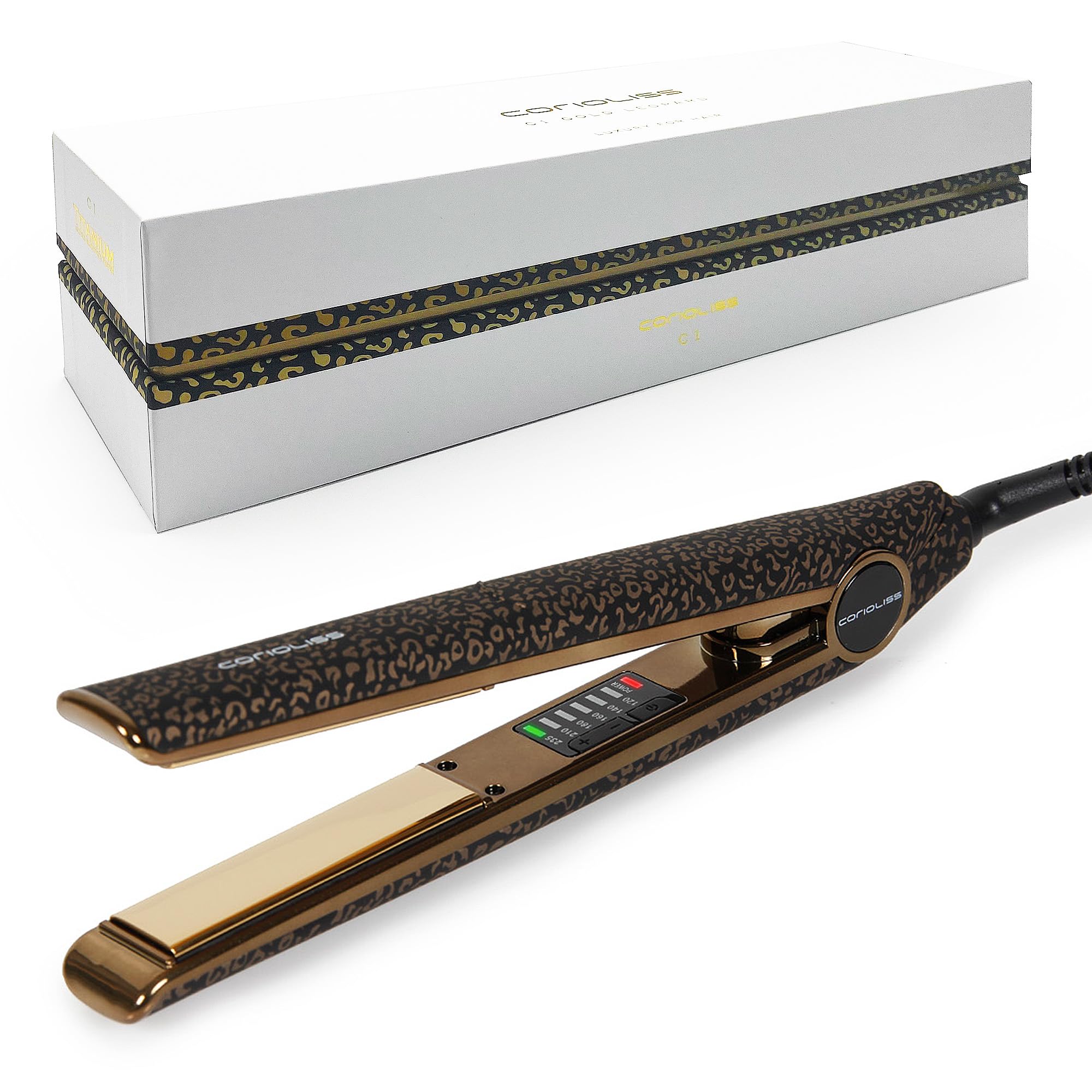 corioliss-c1-lisseur-professionnel-titanium-120-235-c-leopard-gold-avec-tui image 1