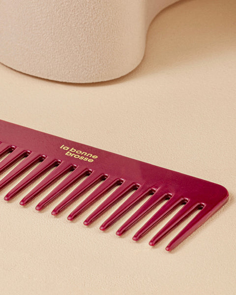 la-bonne-brosse-le-peigne-large-d-m-lant-en-ac-tate-rouge-cerise image 3