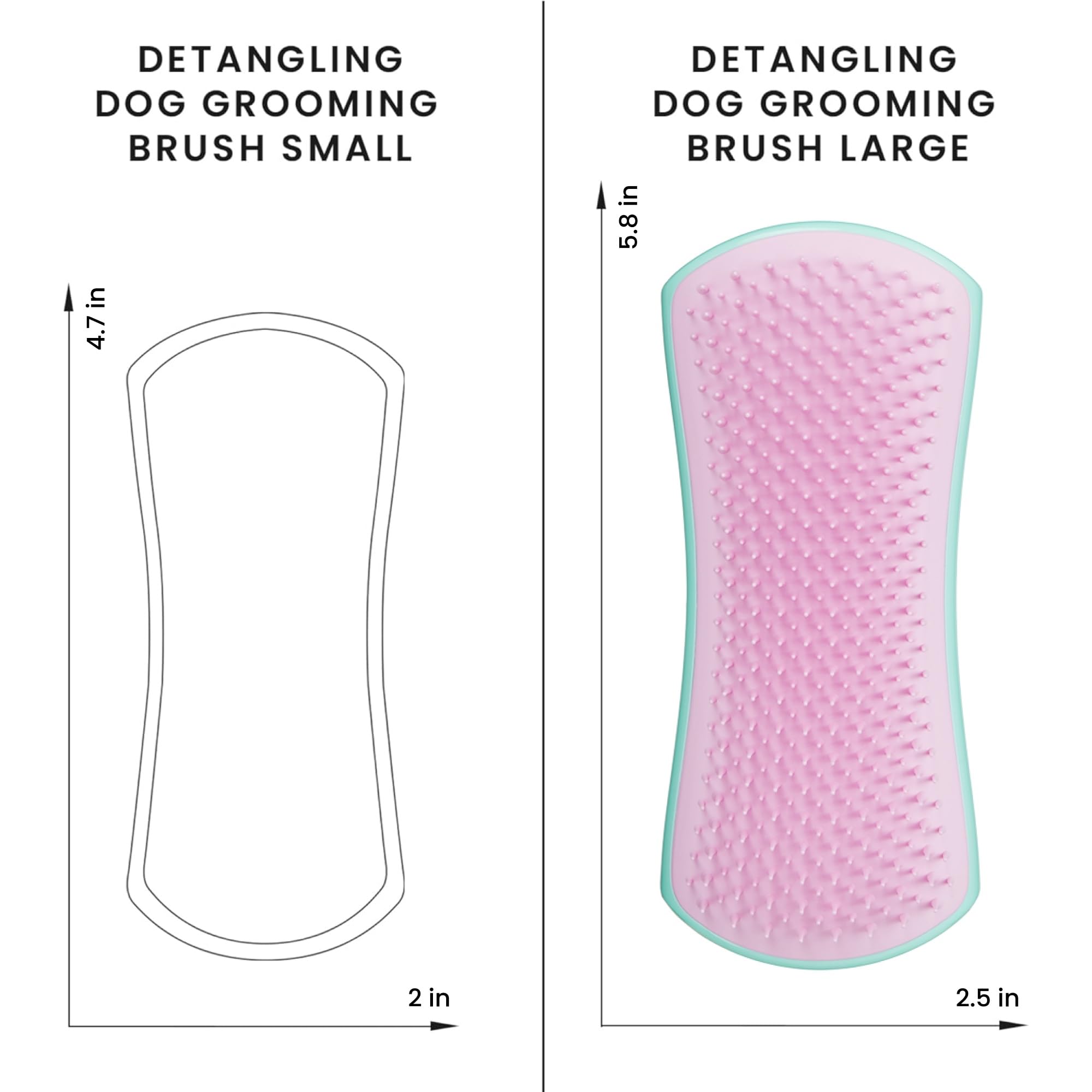 tangle-teezer-pet-teezer-menthe-et-rose-brosse-toilettage-chien image 6