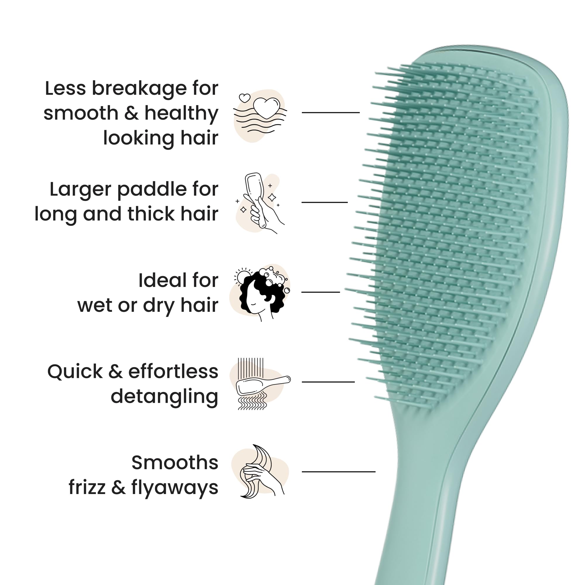 tangle-teezer-ultimate-detangler-marine-sarcelle-grande-brosse-d-m-lante-cheveux image 4