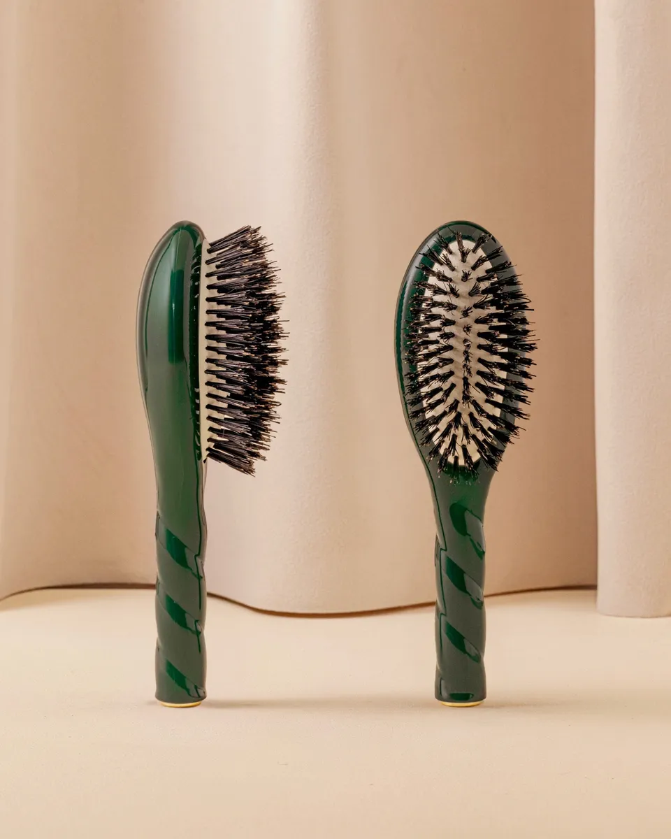 la-bonne-brosse-n-01-la-petite-brosse-brillance-soin-l-universelle-vert-meraude image 1