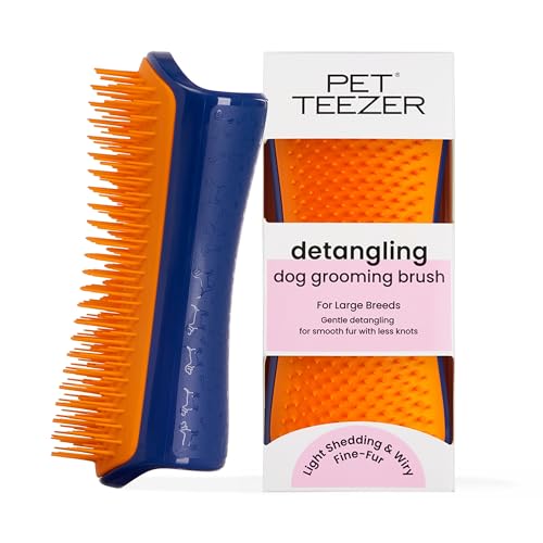 tangle-teezer-pet-teezer-grande-brosse-d-m-lante-chien-bleu-marine-et-orange image 8