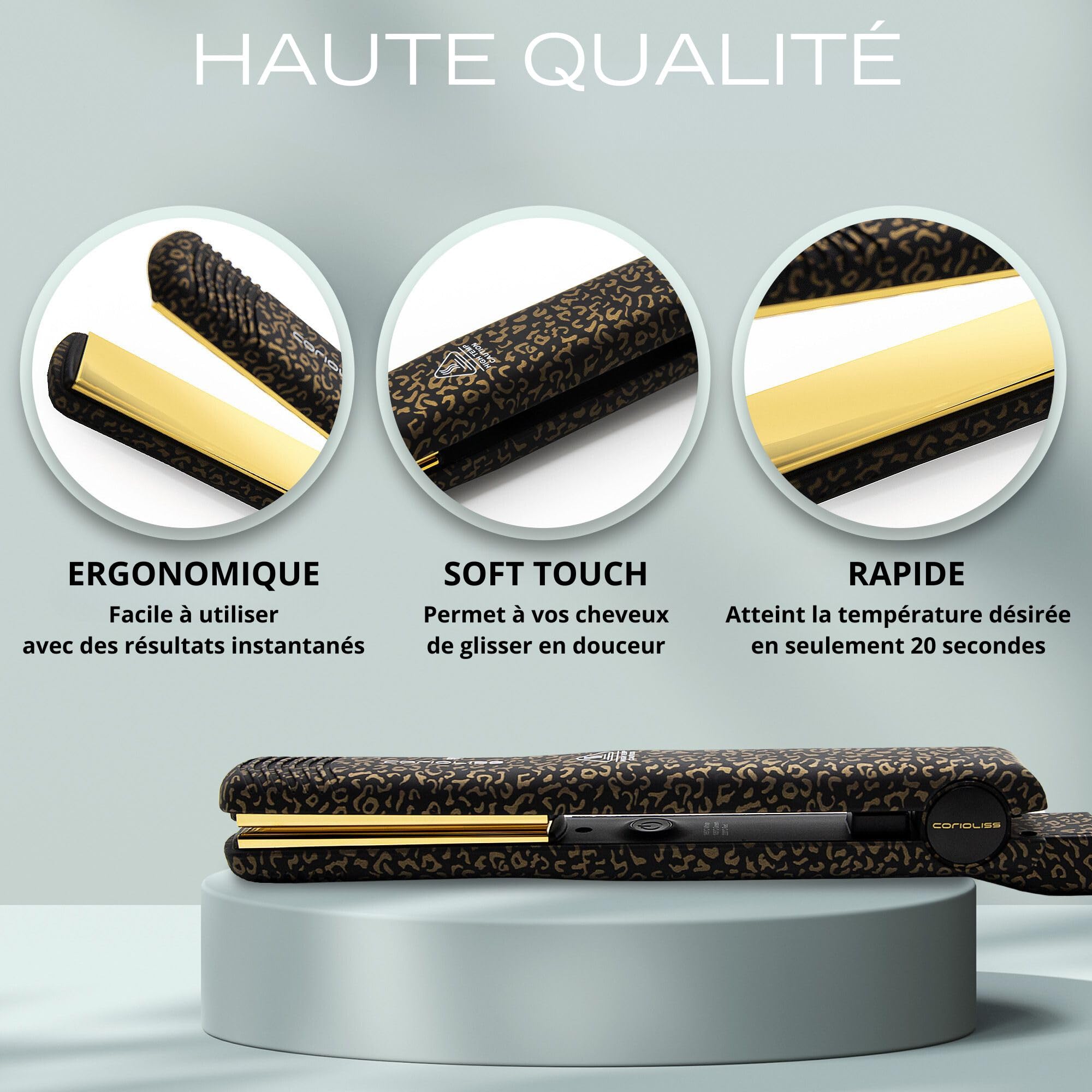 corioliss-c-style-lisseur-professionnel-titanium-leopard-gold-brosse-paddle image 5