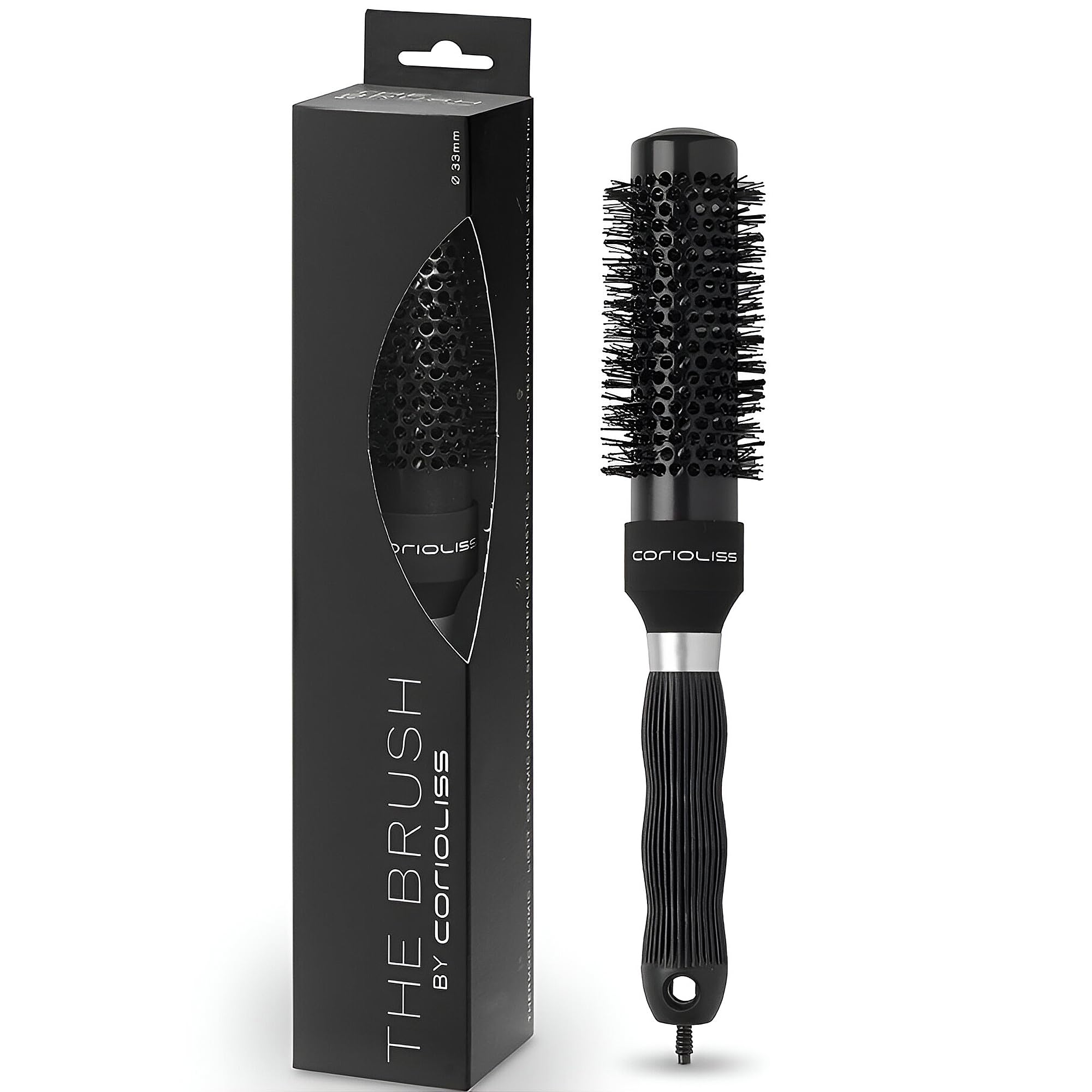 corioliss-brosse-ronde-thermique-c-ramique-33-mm-black-brushing-cheveux-courts image 1
