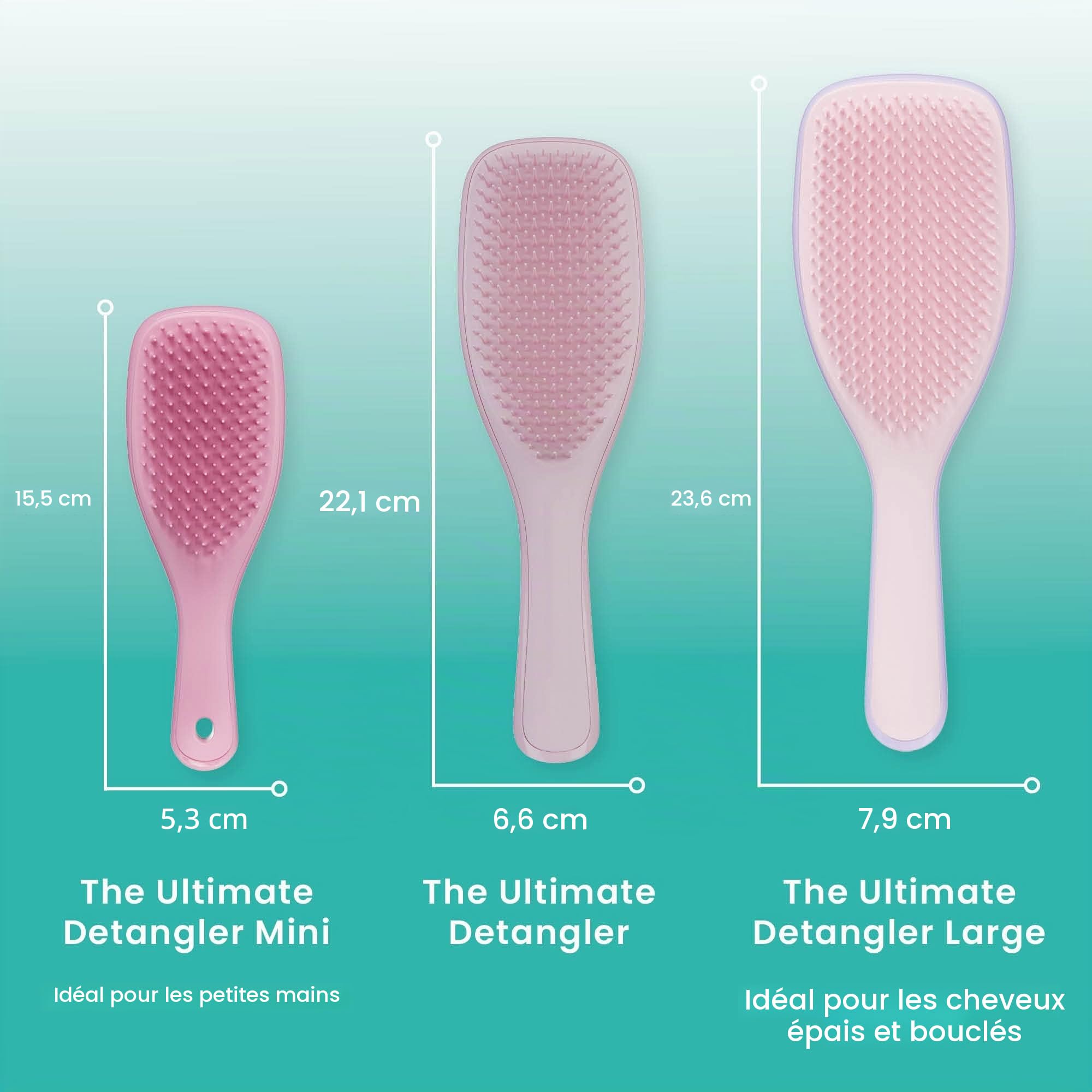 tangle-teezer-large-wet-detangler-brosse-d-m-lante-grand-format-millennial-pink image 5