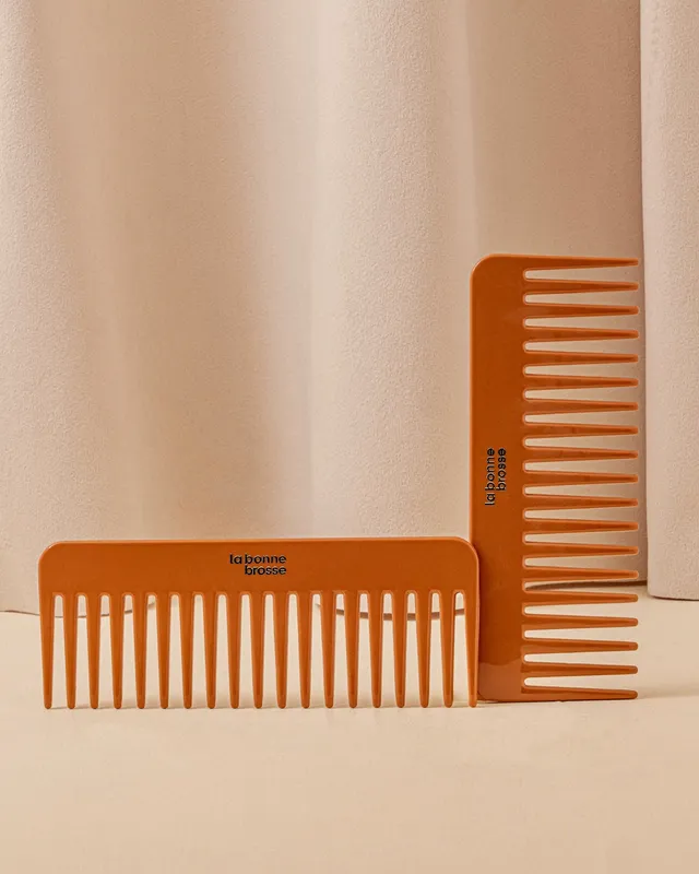 la-bonne-brosse-le-peigne-large-d-m-lant-en-ac-tate-terracotta image 1
