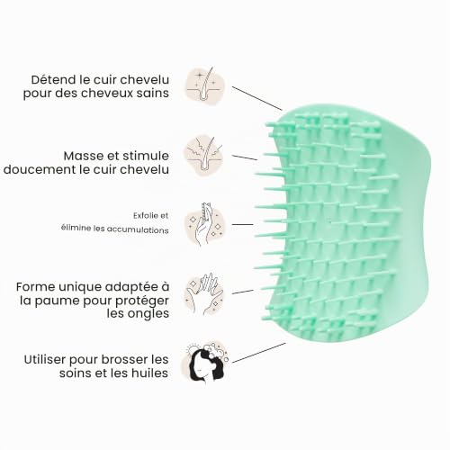 tangle-teezer-scalp-exfoliator-massager-brosse-exfoliante-cuir-chevelu-vert image 8