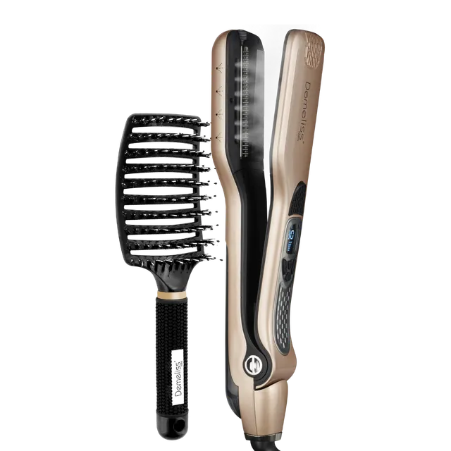 demeliss-paris-titanium-smooth-ritual-coffret-lisseur-vapeur-avec-brosse-paddle- image 1