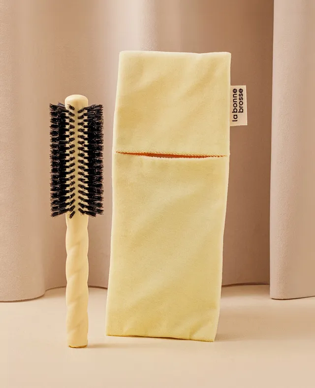la-bonne-brosse-pochette-brosse-ronde-ivoire-cair-tui-velours-et-satin image 1