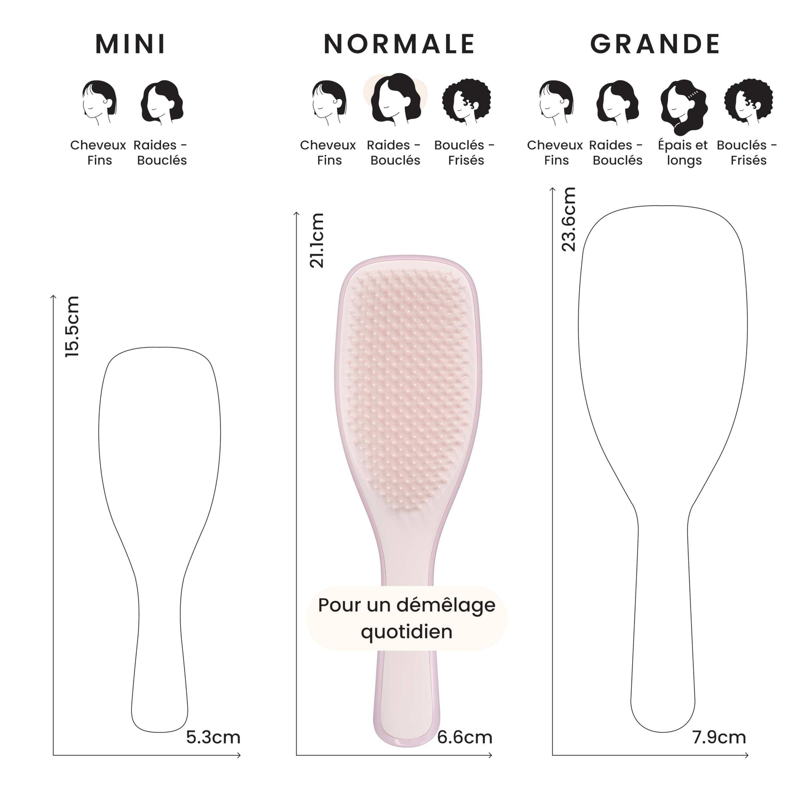 tangle-teezer-ultimate-detangler-fine-fragile-rose-paillettes-brosse-cheveux-fin image 3