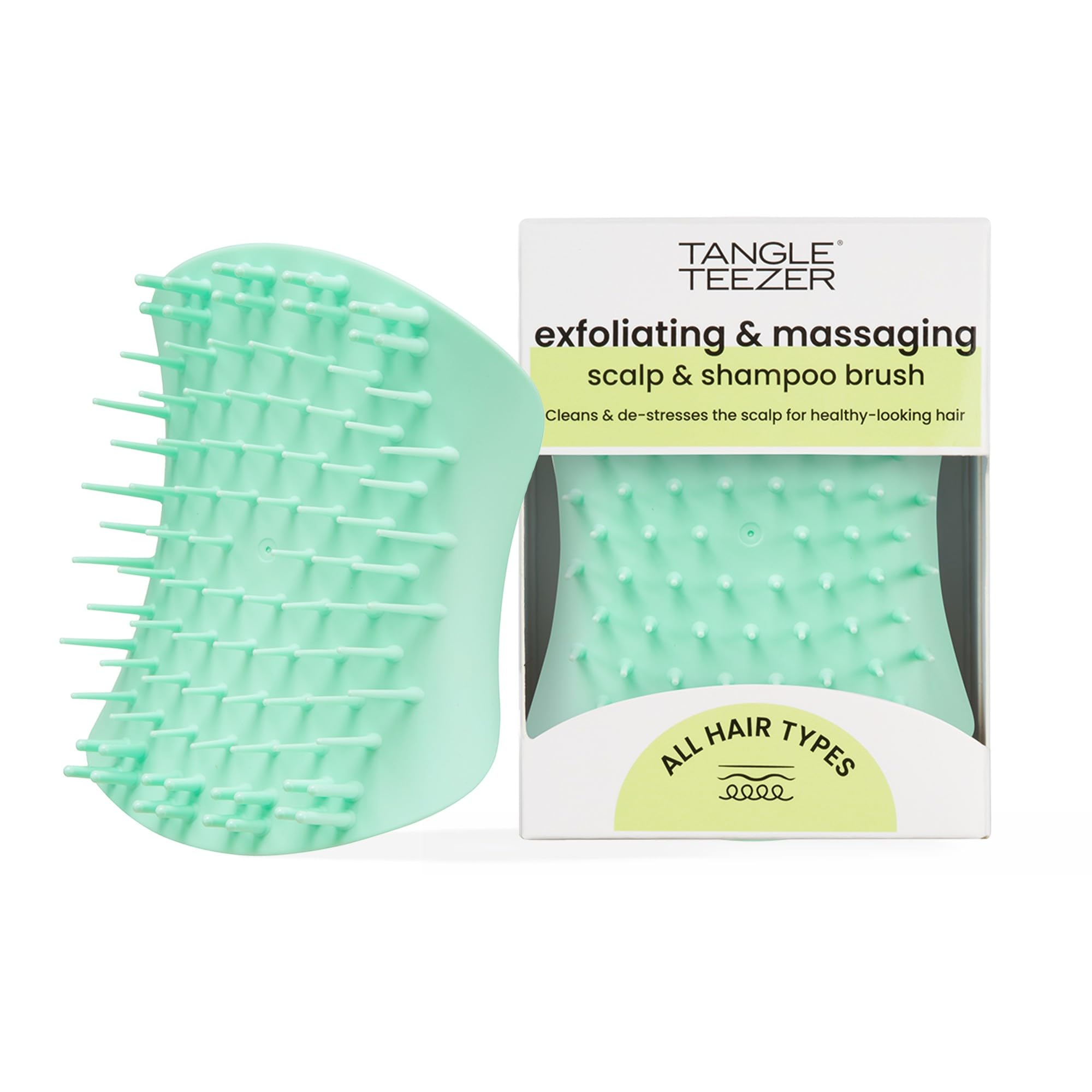 tangle-teezer-scalp-exfoliator-massager-brosse-exfoliante-cuir-chevelu-vert image 1