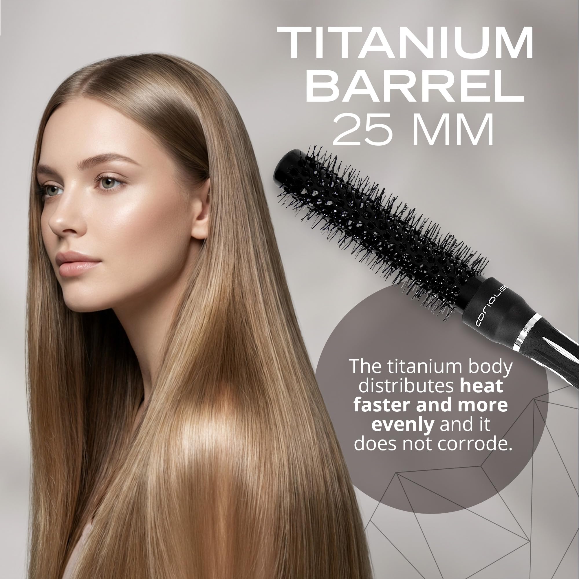 corioliss-brush-titanium-black-green-brosse-ronde-brushing-25-mm-cheveux-courts image 3