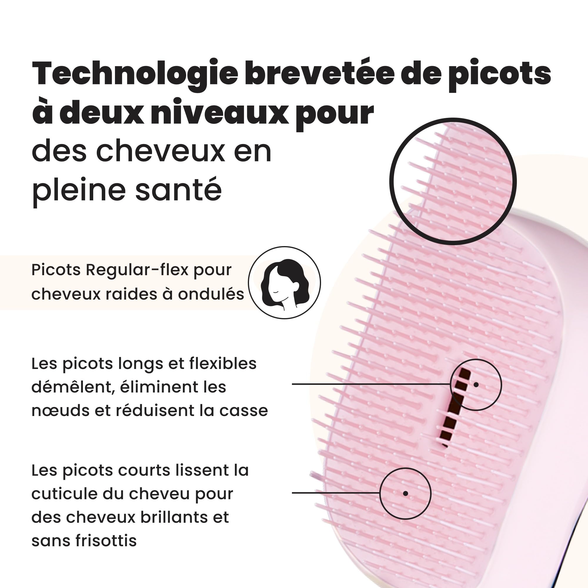tangle-teezer-compact-styler-brosse-d-m-lante-voyage-nacre-mat-chrome-cheveux-fi image 2