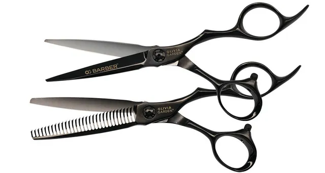 olivia-garden-og-barber-shears-ciseaux-de-barbier-titane-noir-mat image 1