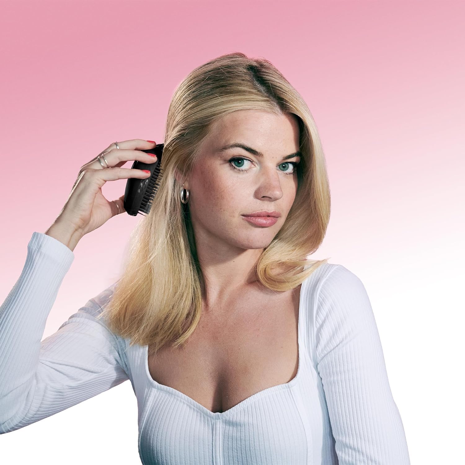 tangle-teezer-original-brosse-d-m-lante-compacte-salmon-pink-hyper-yellow image 5