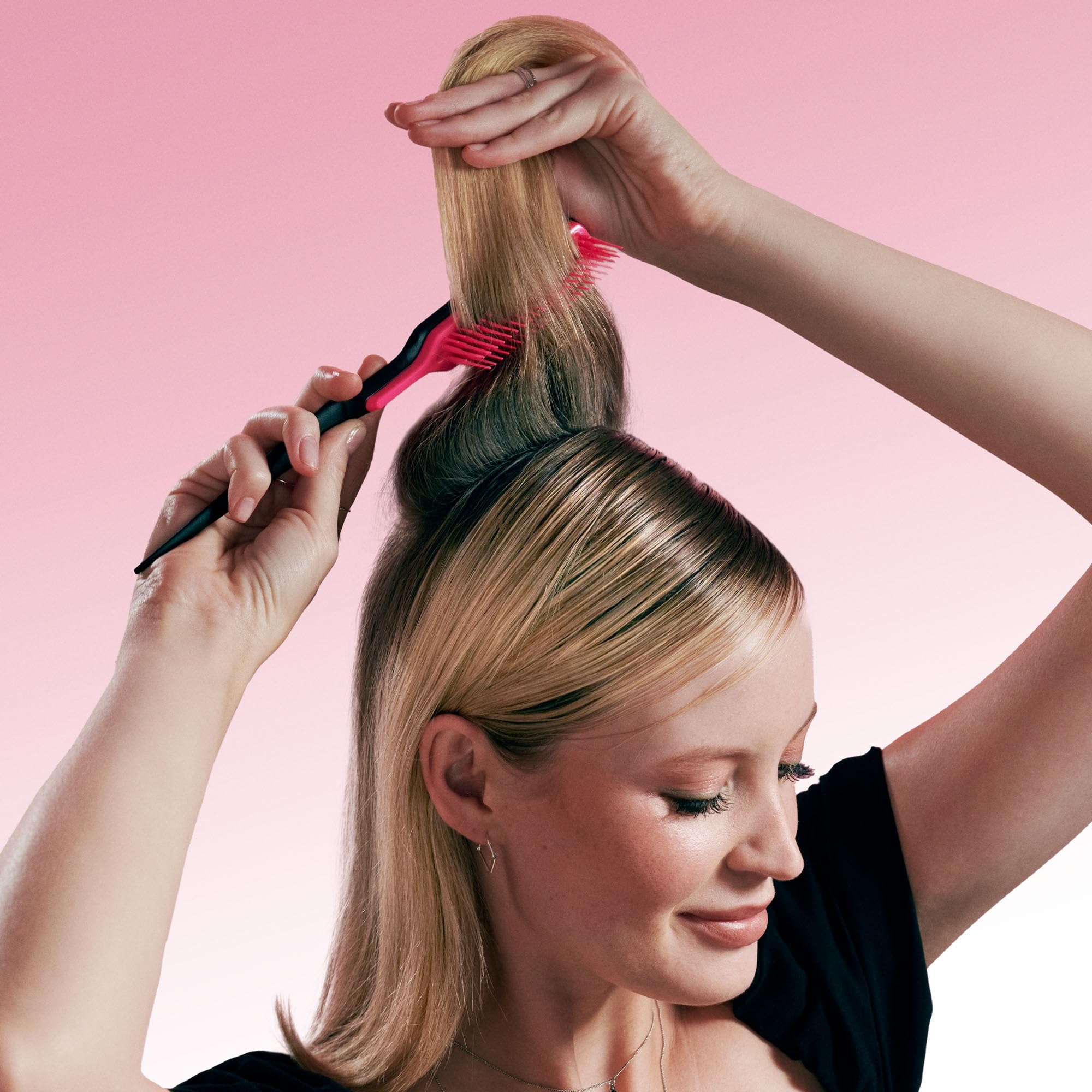 tangle-teezer-back-combing-brosse-cr-per-coral-sunshine image 5