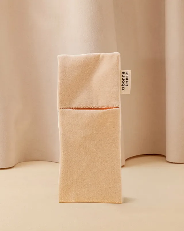 la-bonne-brosse-pochette-brosse-b-b-blanc-cr-me-tui-velours image 1