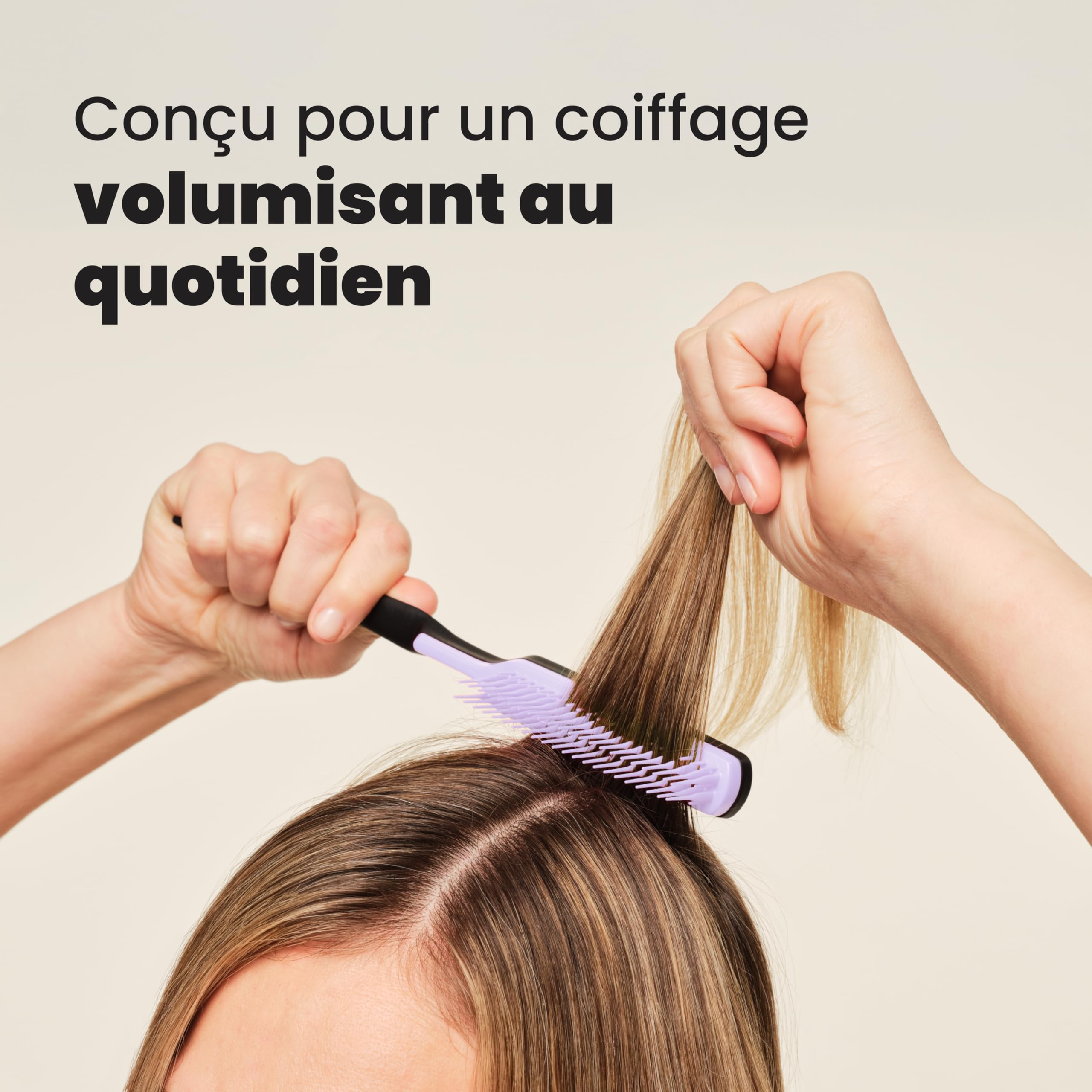 tangle-teezer-ultimate-volumizer-brosse-cheveux-cr-per-noir-et-lilas image 3