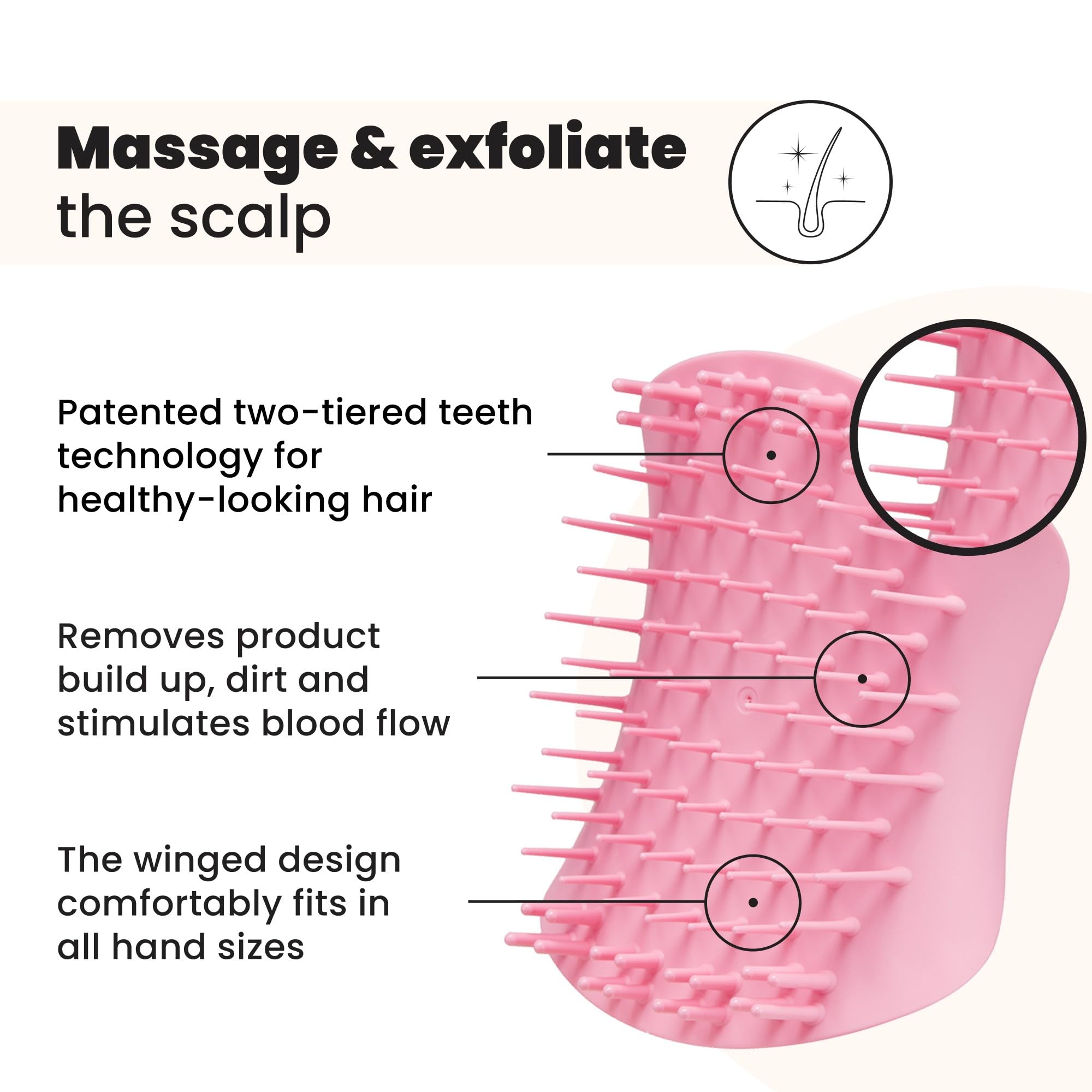 tangle-teezer-scalp-exfoliator-massager-soin-cuir-chevelu-pretty-pink image 2