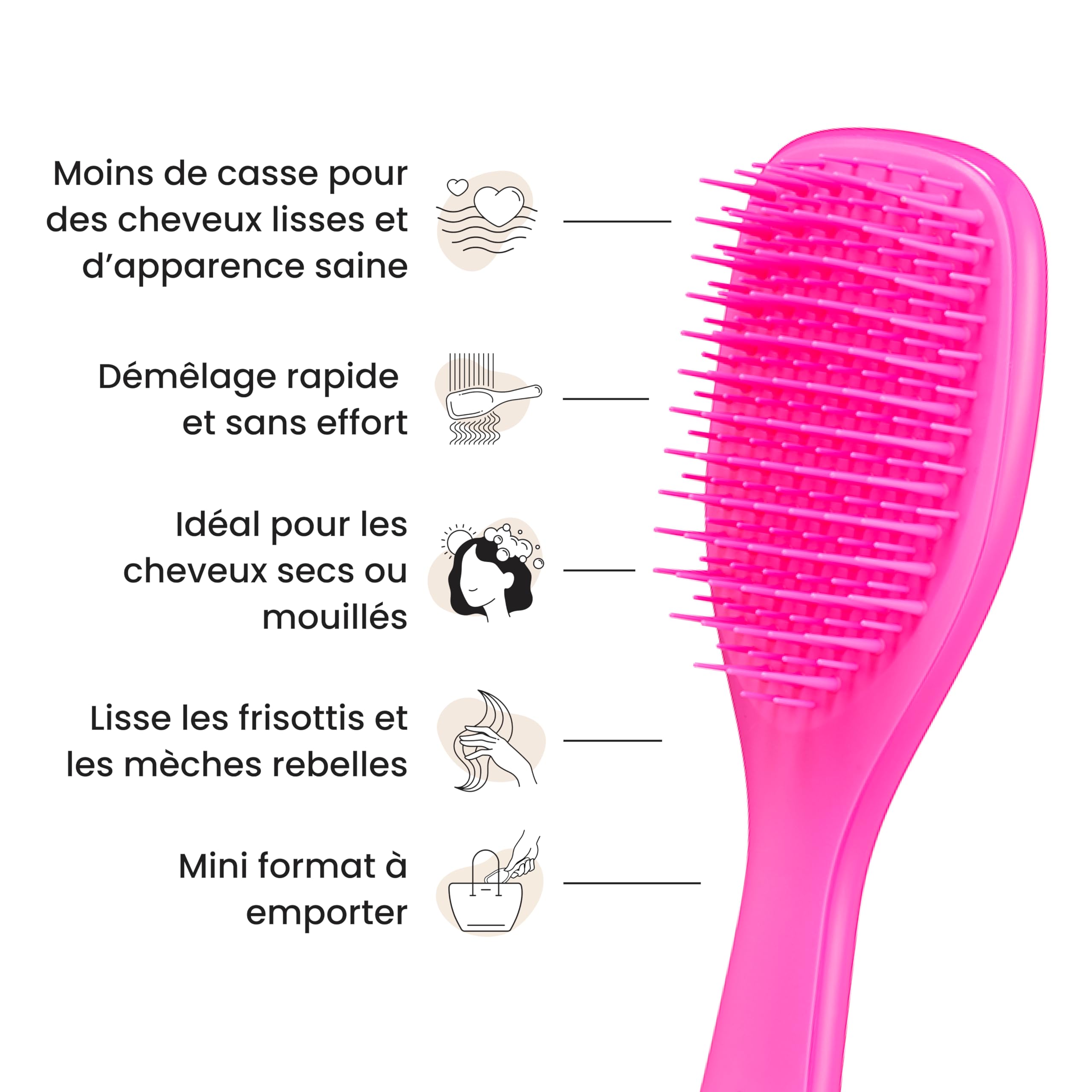 tangle-teezer-mini-ultimate-detangler-mini-brosse-d-m-lante-enfant-et-voyage-ros image 5