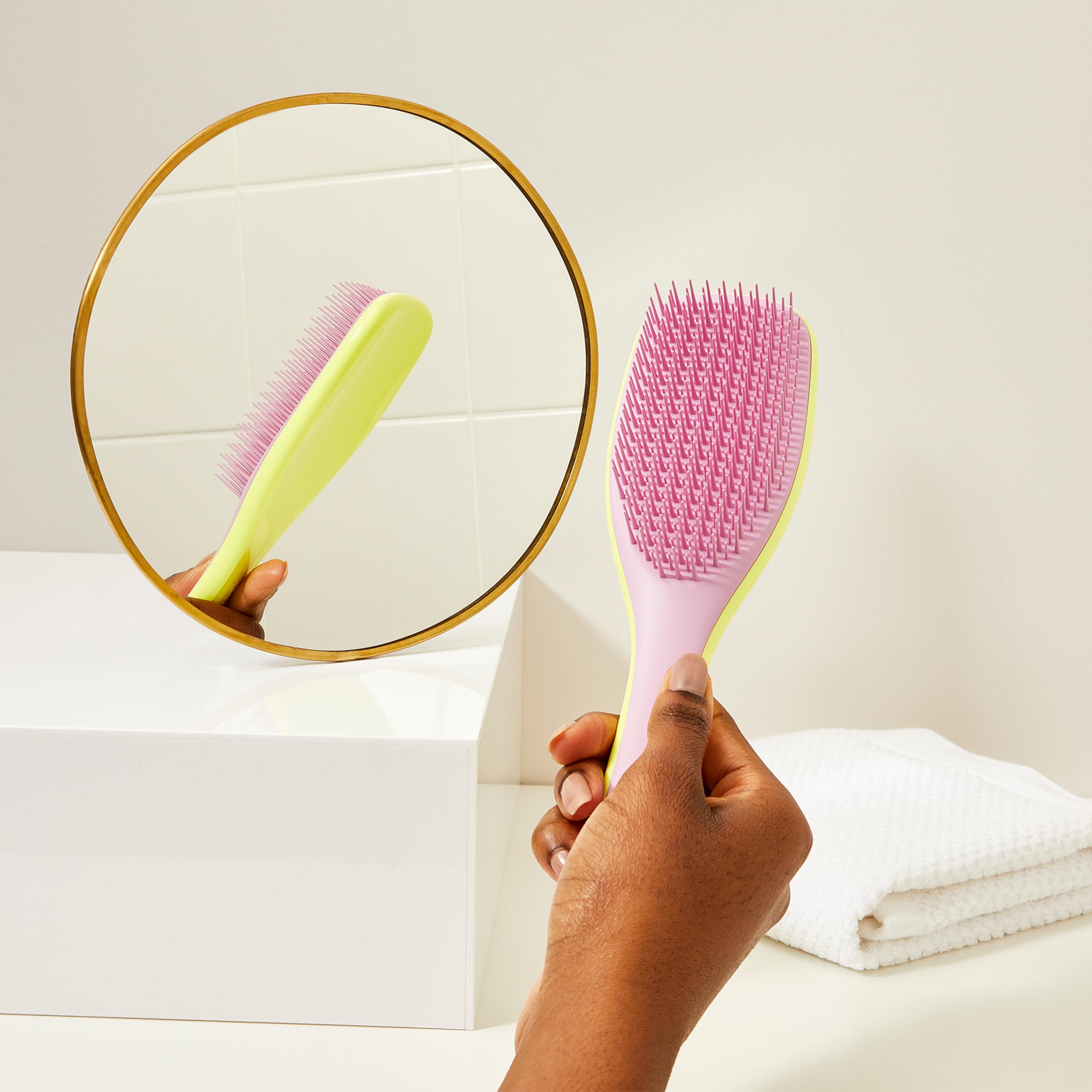 tangle-teezer-ultimate-detangler-brosse-d-m-lante-jaune-vif-et-bouton-de-rose-to image 6