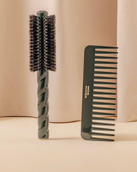 la-bonne-brosse-le-peigne-large-d-m-lant-en-ac-tate-vert-emeraude image 2