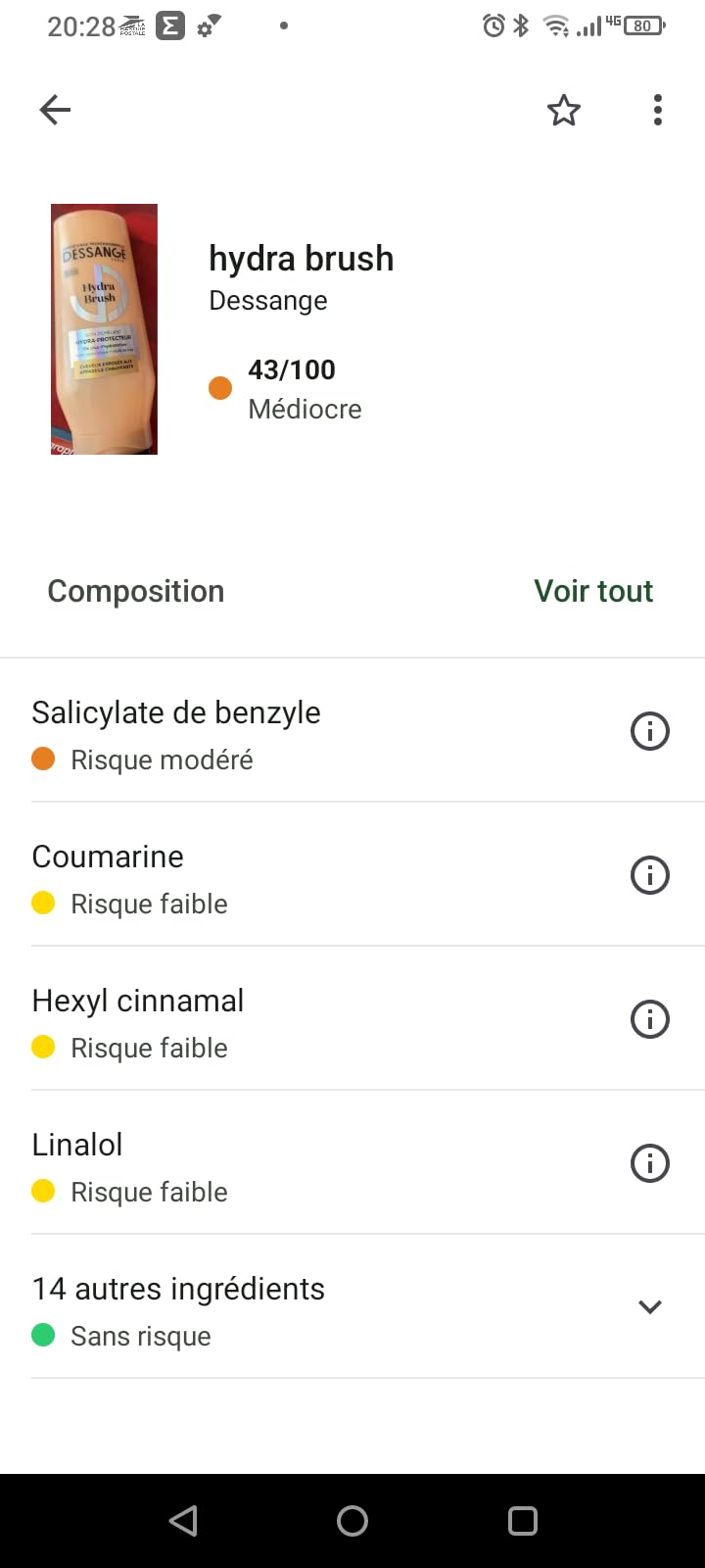 Correct, effet léger