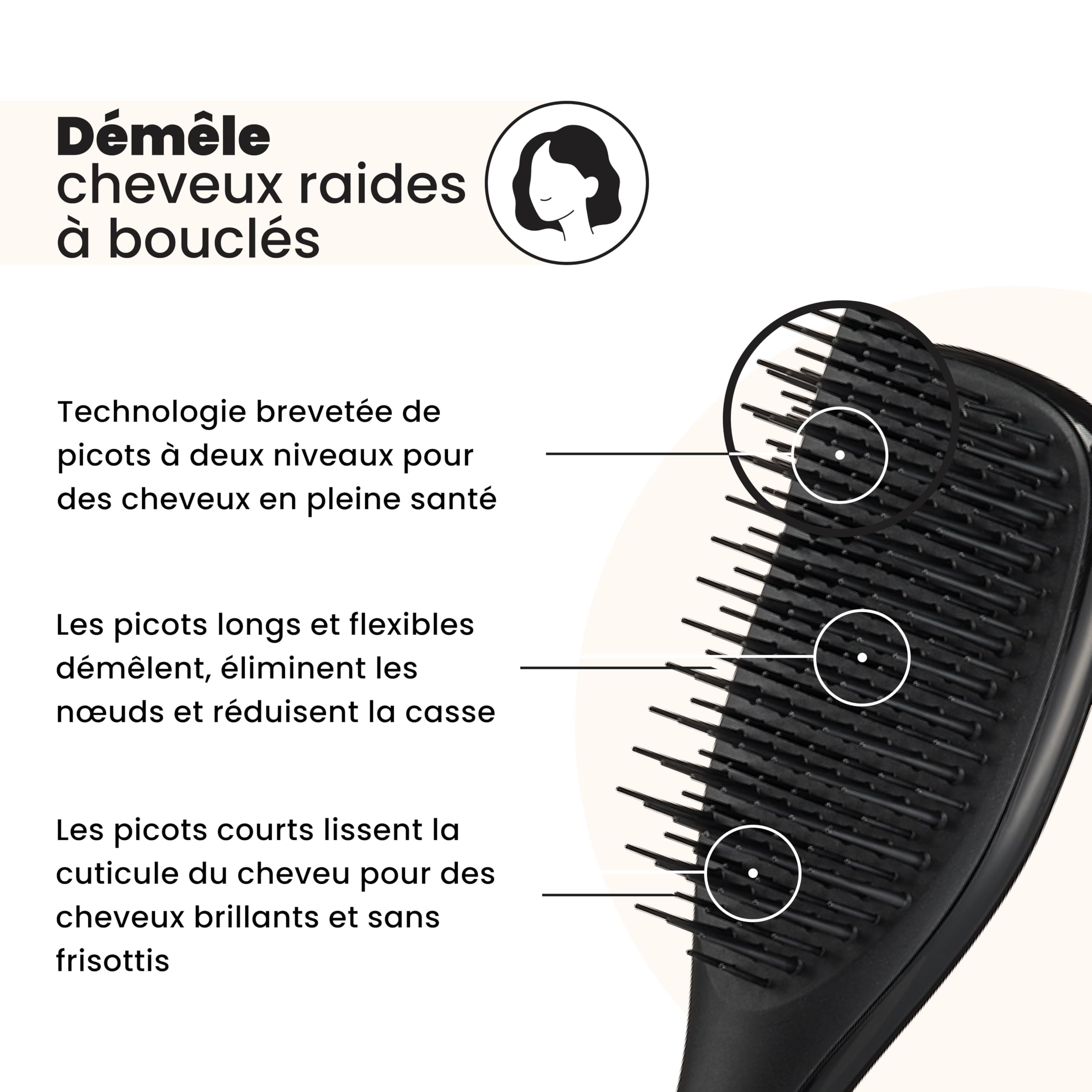 tangle-teezer-mini-ultimate-detangler-brosse-d-m-lante-voyage-noir image 2