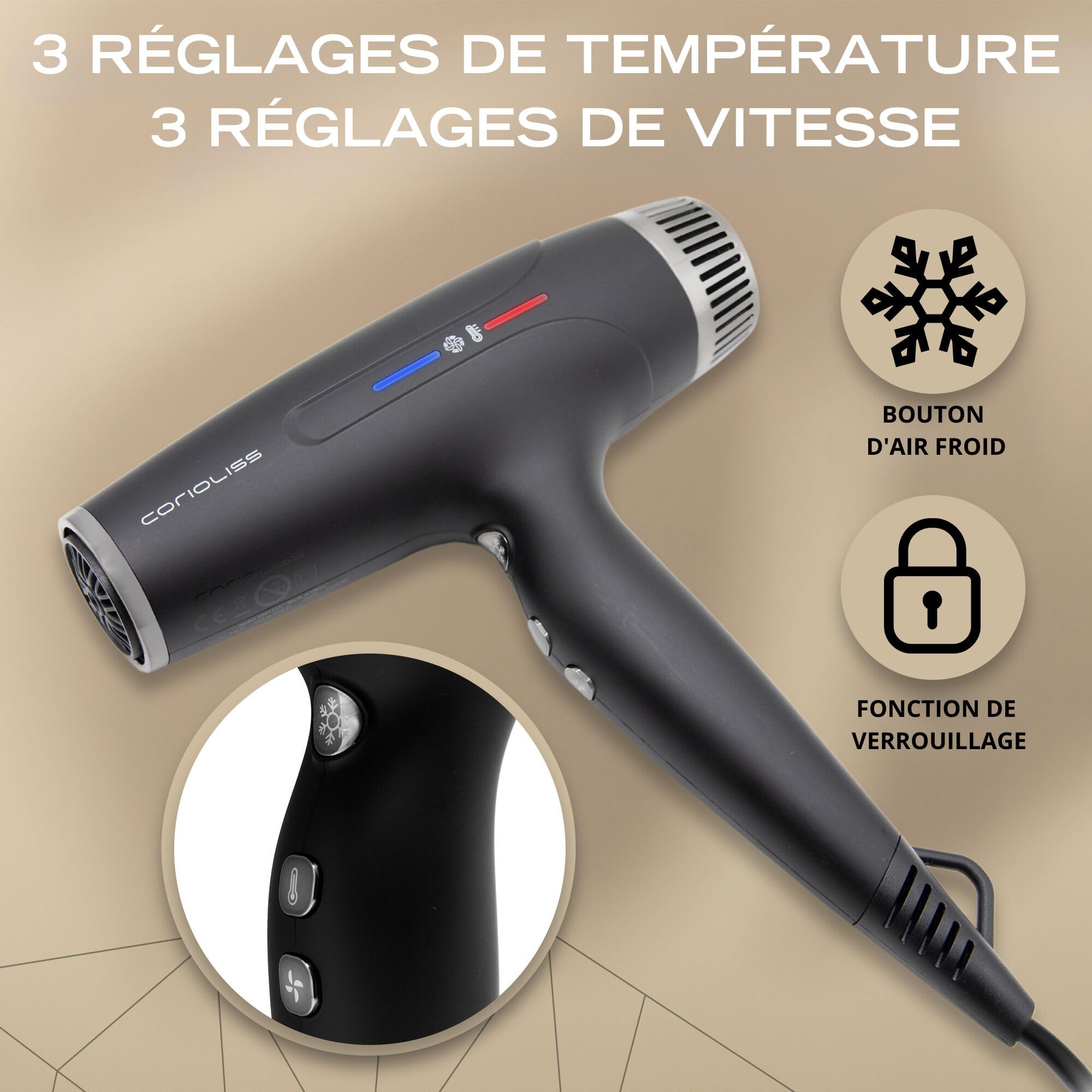 corioliss-typhoon-s-che-cheveux-ionique-professionnel-black-chrome-2400w-417g image 4