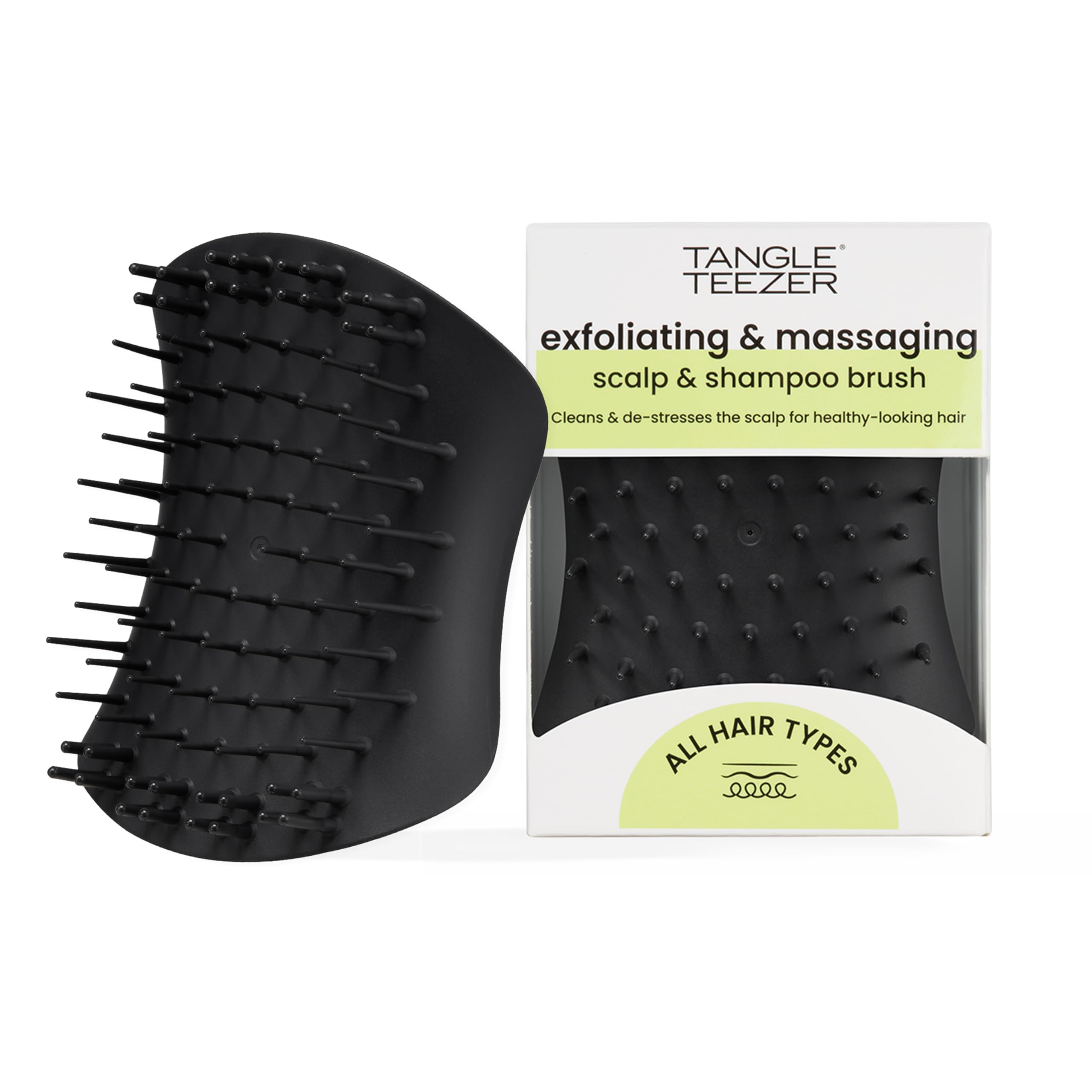 tangle-teezer-scalp-exfoliator-massager-brosse-cuir-chevelu-noir-onyx image 1
