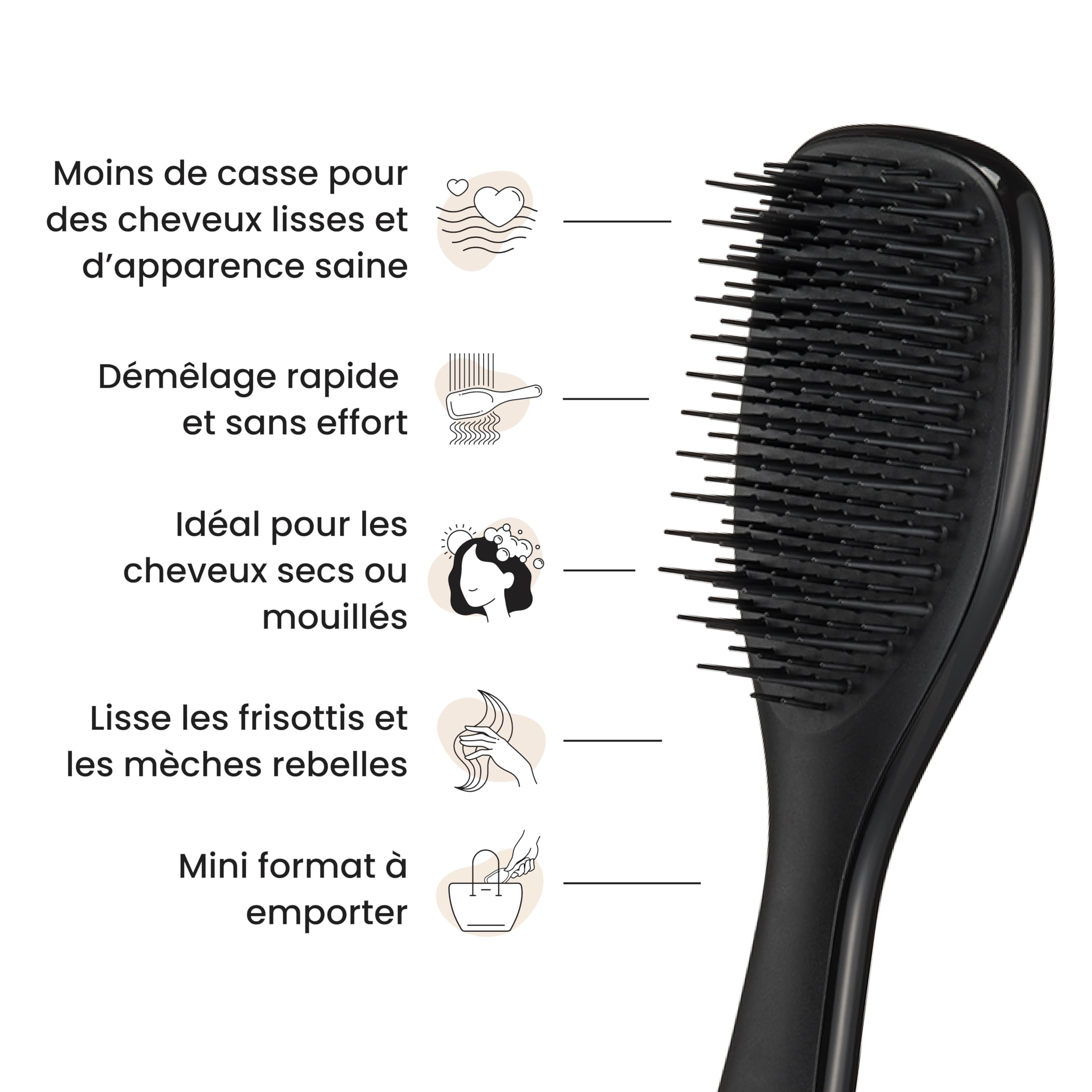tangle-teezer-mini-ultimate-detangler-brosse-d-m-lante-voyage-noir image 5