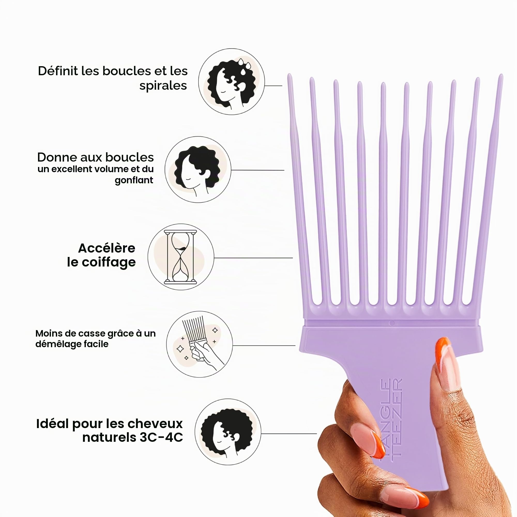 tangle-teezer-hair-pick-lilas-peigne-afro-volume-cheveux-cr-pus-et-textur-s image 4