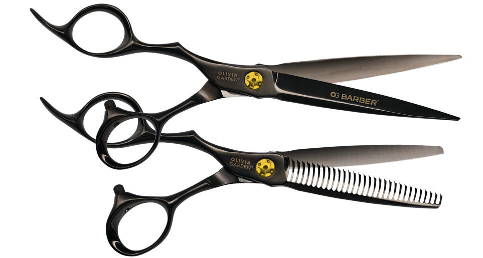 olivia-garden-og-barber-shears-ciseaux-de-barbier-titane-noir-mat image 6