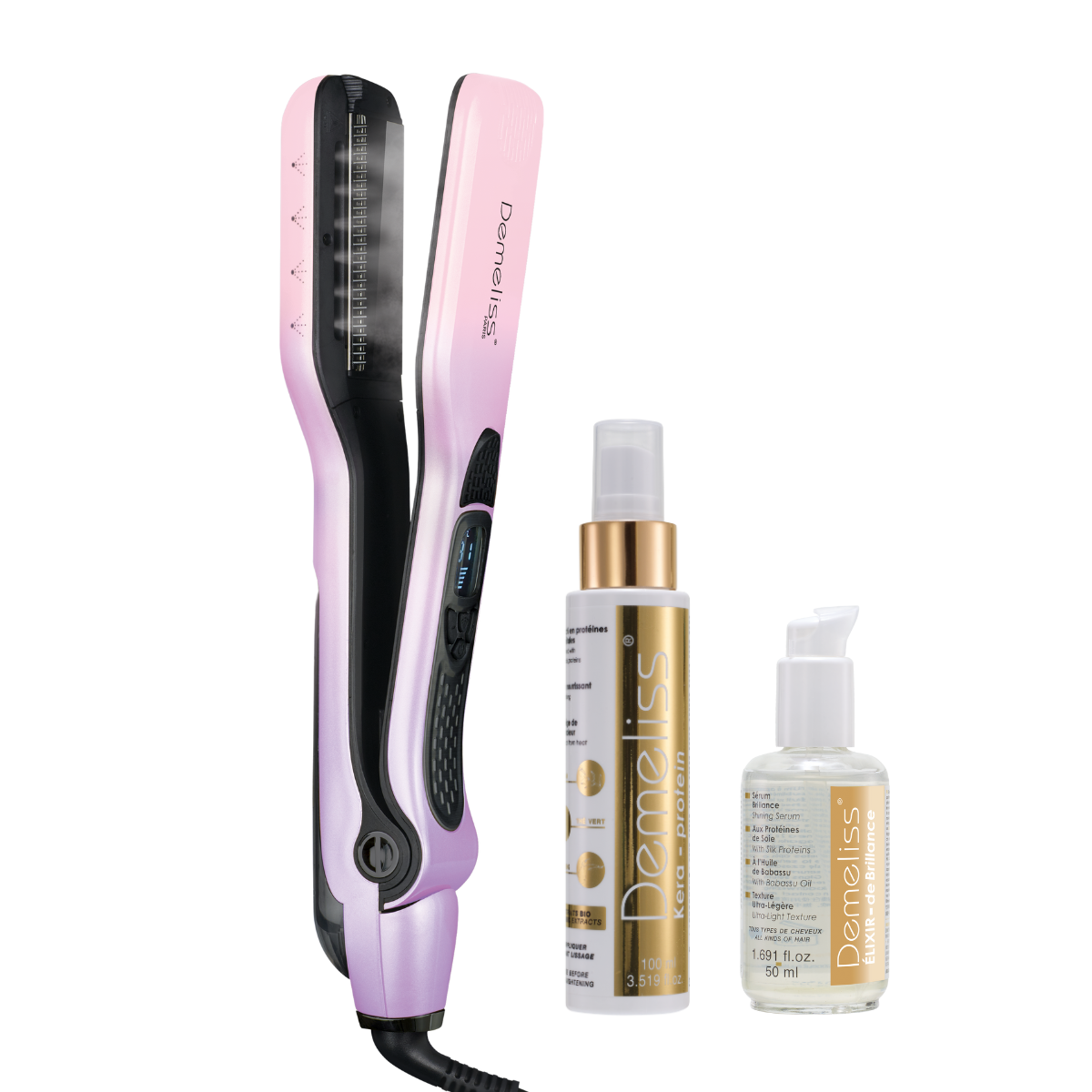 demeliss-paris-titanium-dreams-coffret-lisseur-vapeur-avec-2-soins image 1