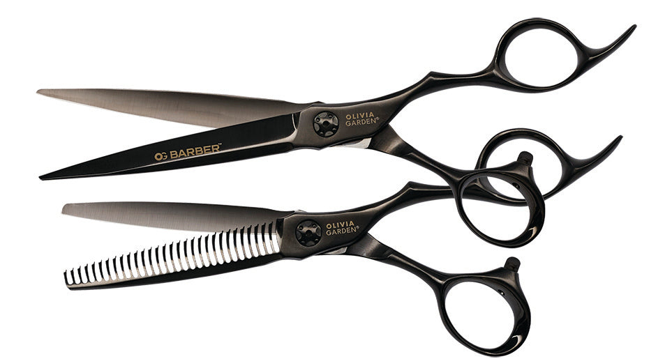 olivia-garden-og-barber-shears-ciseaux-de-barbier-titane-noir-mat image 3