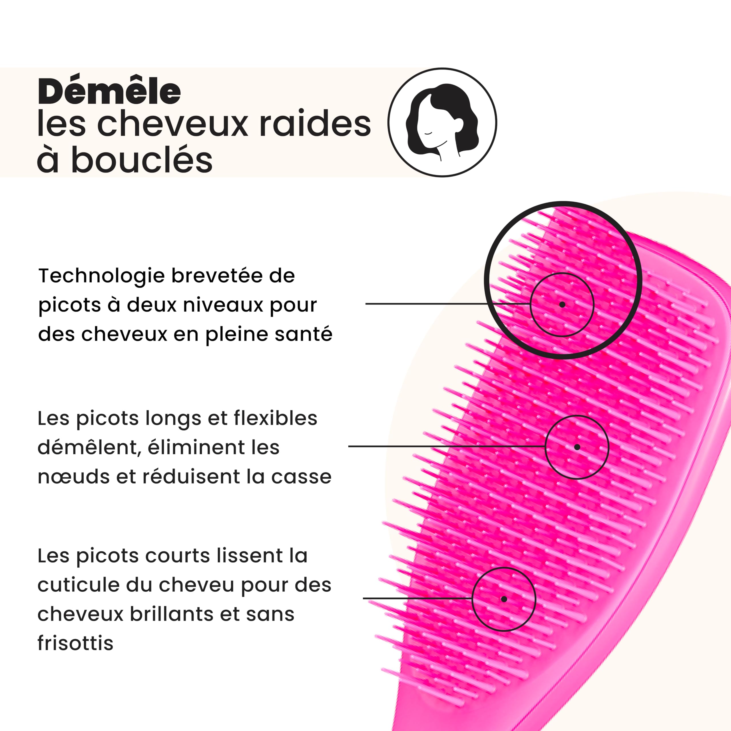 tangle-teezer-ultimate-detangler-brosse-d-m-lante-tous-types-de-cheveux-rose-d-f image 2