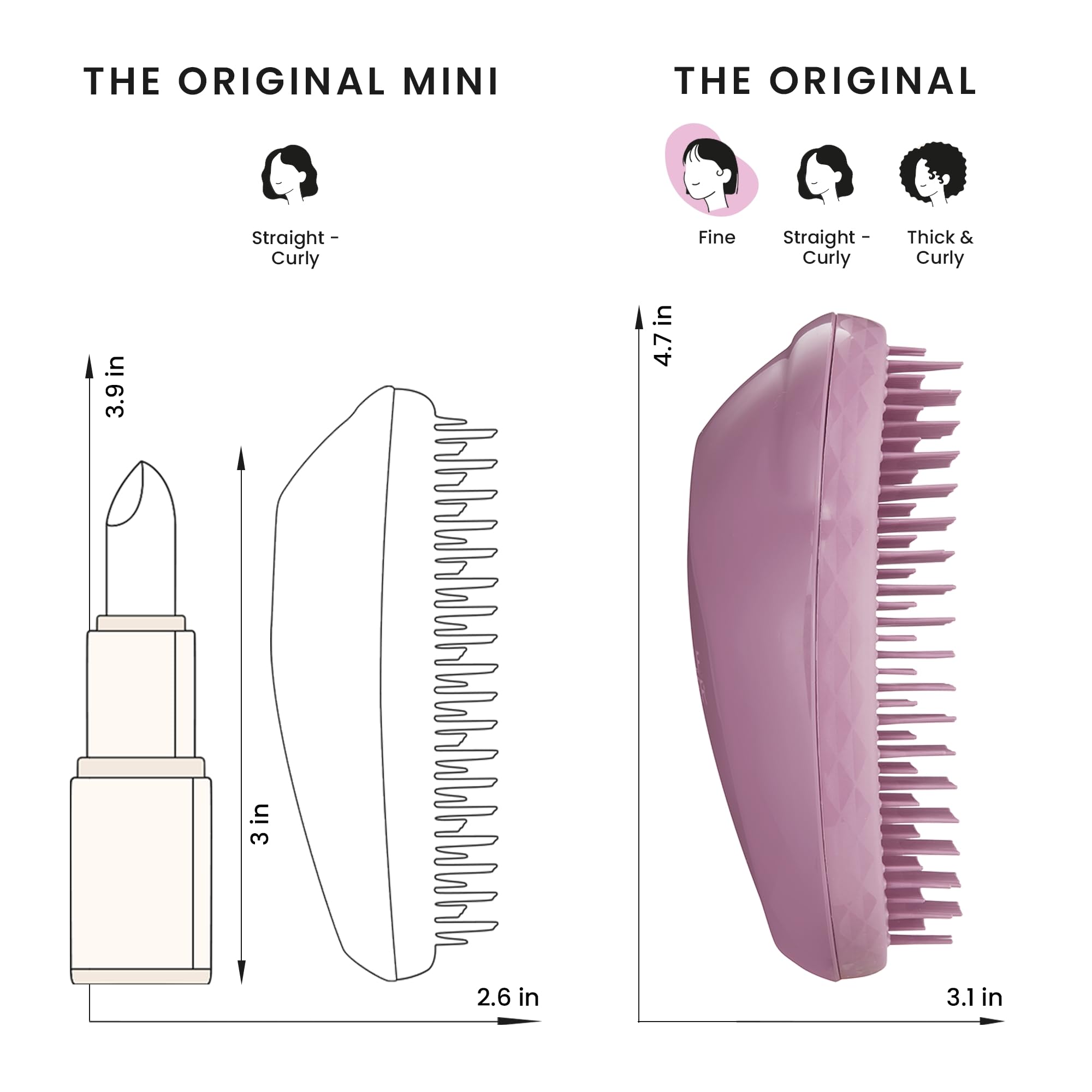 tangle-teezer-wet-detangler-fine-fragile-mauve-fonc-brosse-cheveux-fins image 7