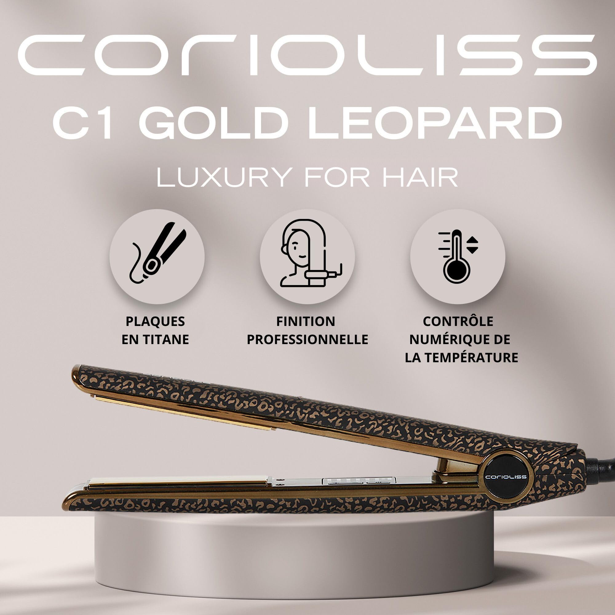 corioliss-c1-lisseur-professionnel-titanium-120-235-c-leopard-gold-avec-tui image 2