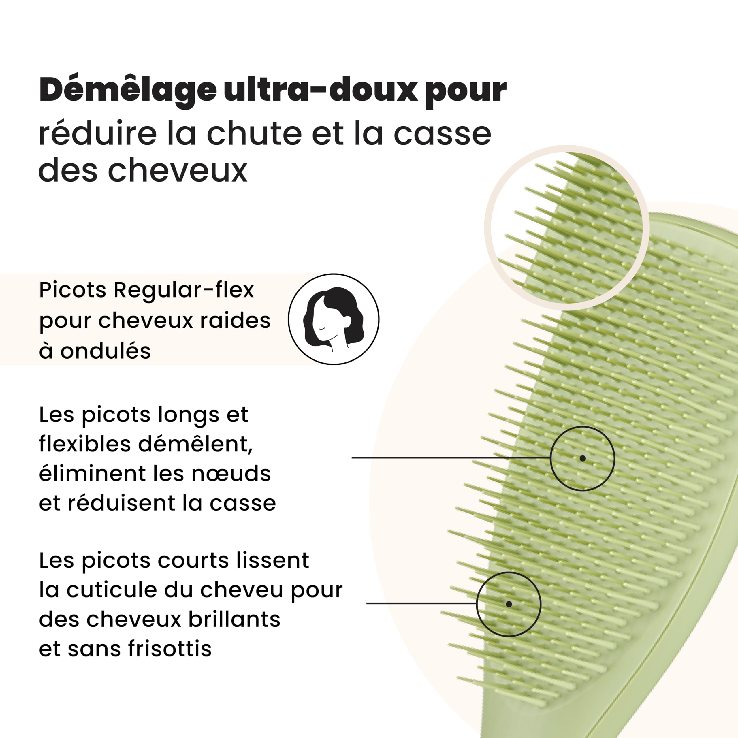 tangle-teezer-ultimate-detangler-brosse-d-m-lante-vert-olive-finition-mate image 2