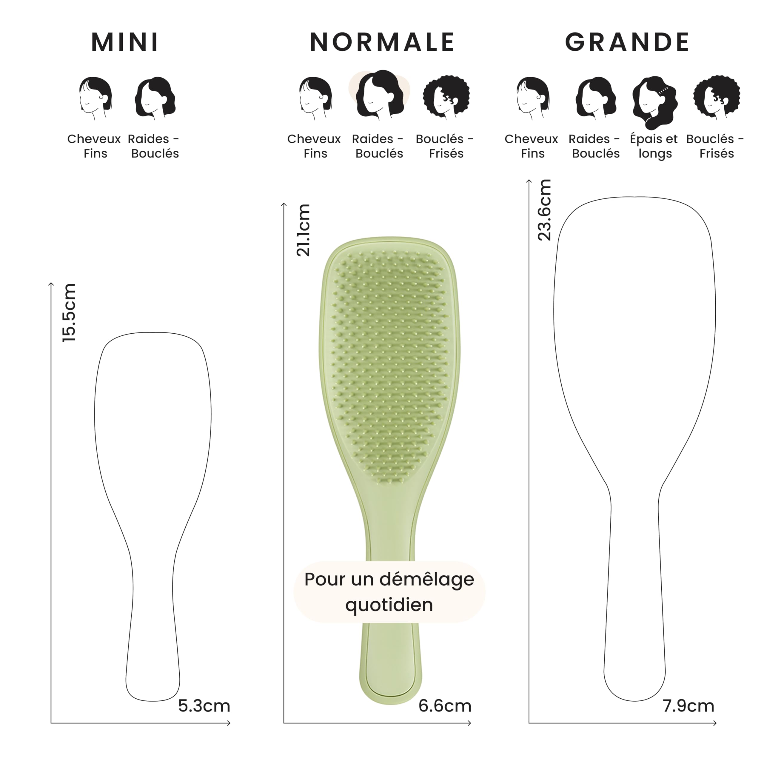 tangle-teezer-ultimate-detangler-brosse-d-m-lante-vert-olive-finition-mate image 3