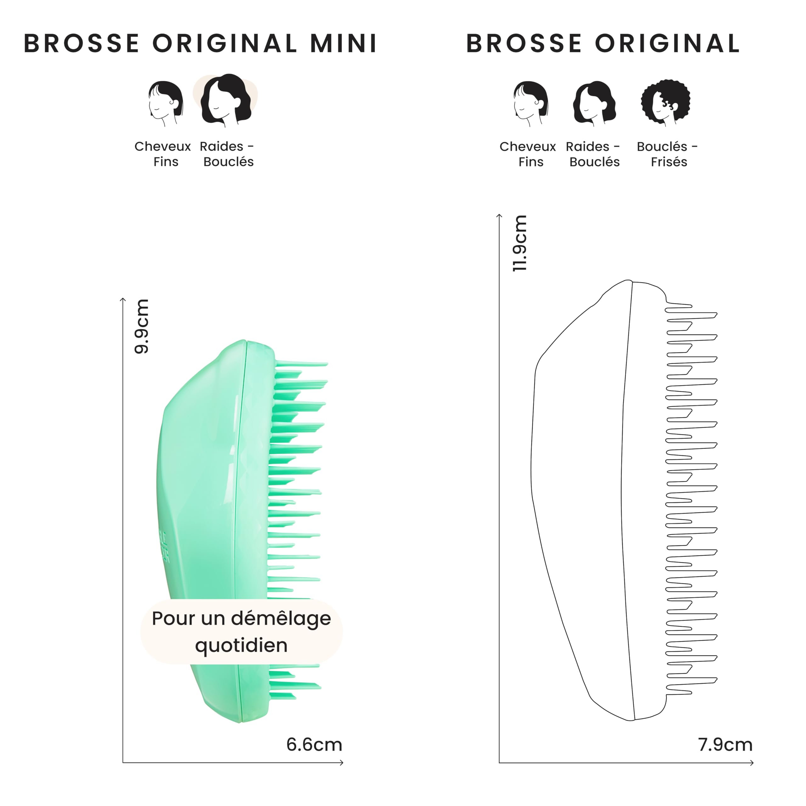 tangle-teezer-mini-original-vert-paradis-brosse-d-m-lante-enfant-et-voyage image 3