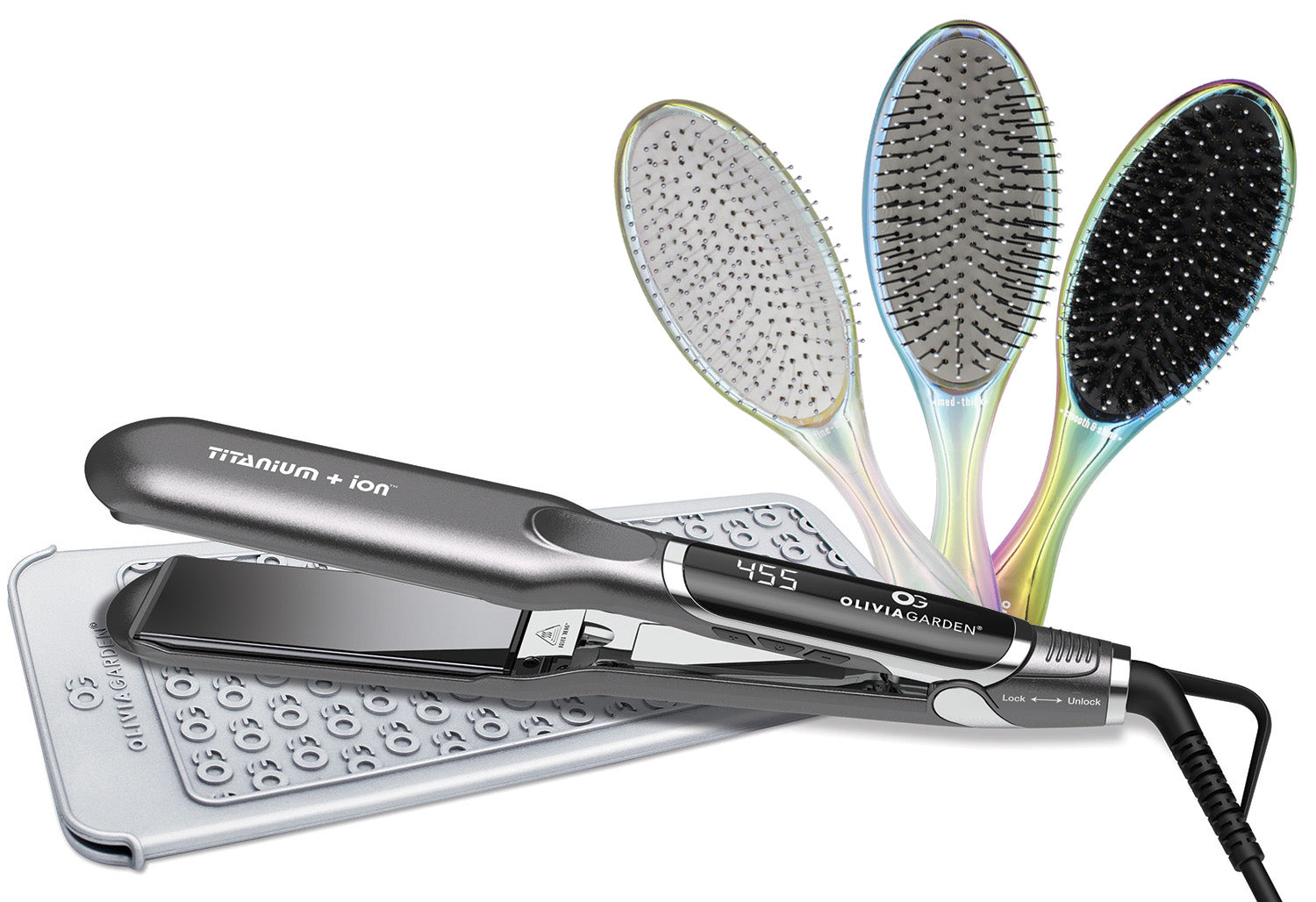 olivia-garden-titanium-ion-flat-iron-lisseur-titane-1-plaques-3d-flottantes image 2