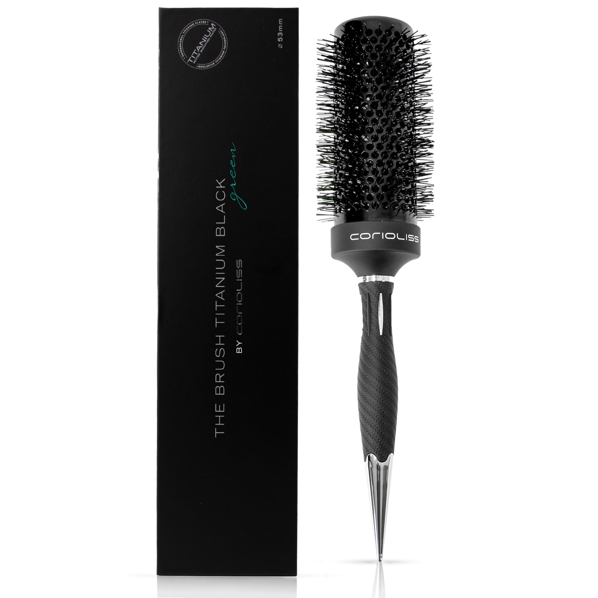corioliss-brush-titanium-black-green-brosse-ronde-brushing-25-mm-cheveux-courts image 8